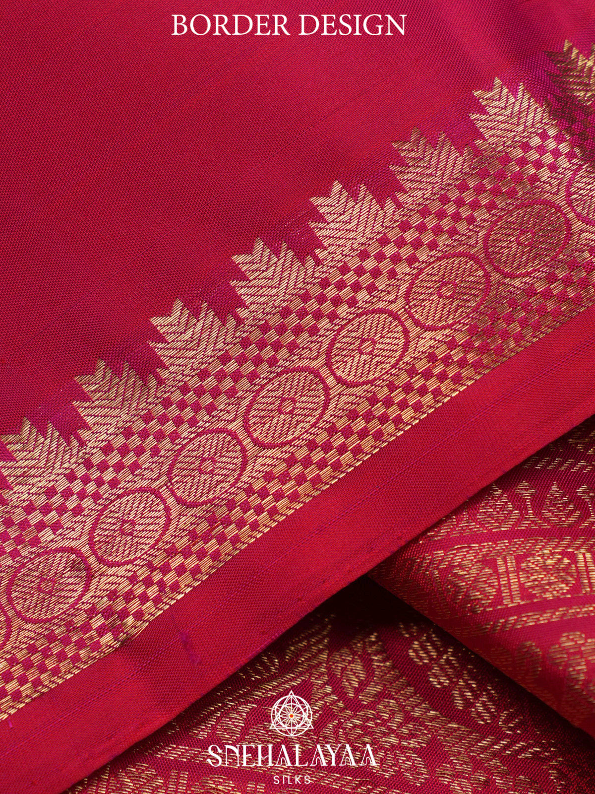 Ruby Red Kanjivaram Silk Saree