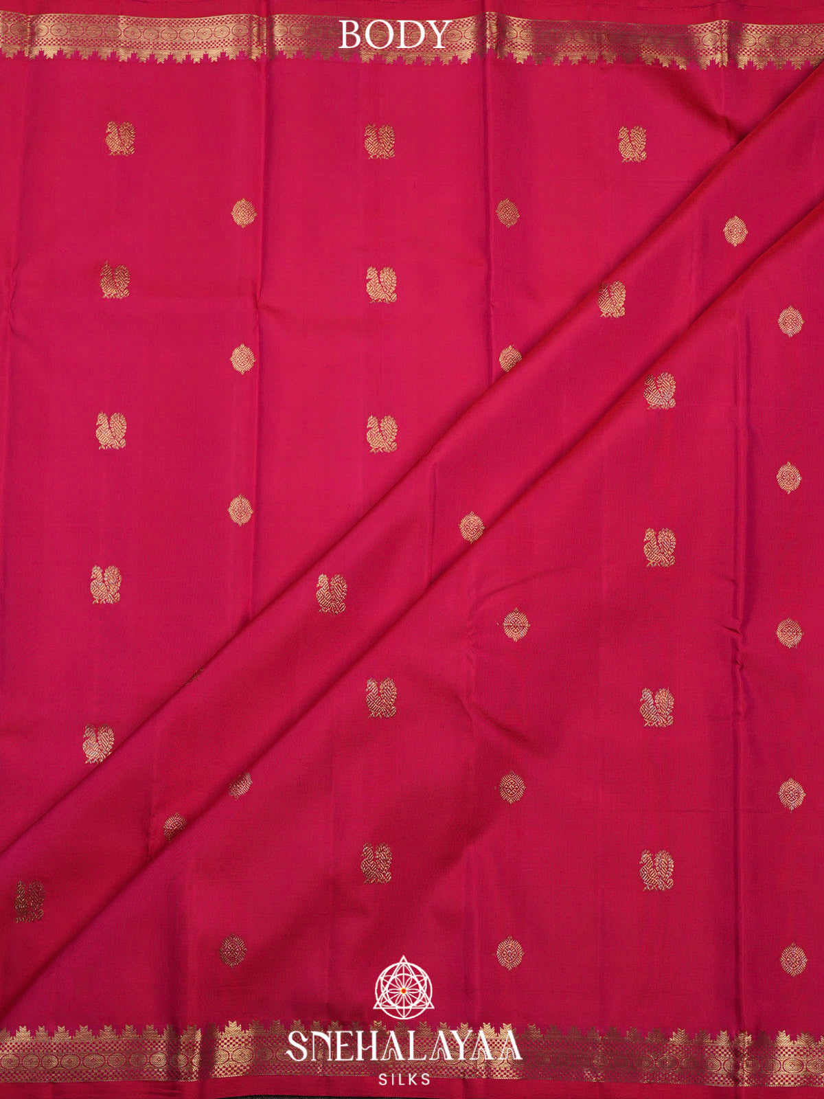 Ruby Red Kanjivaram Silk Saree