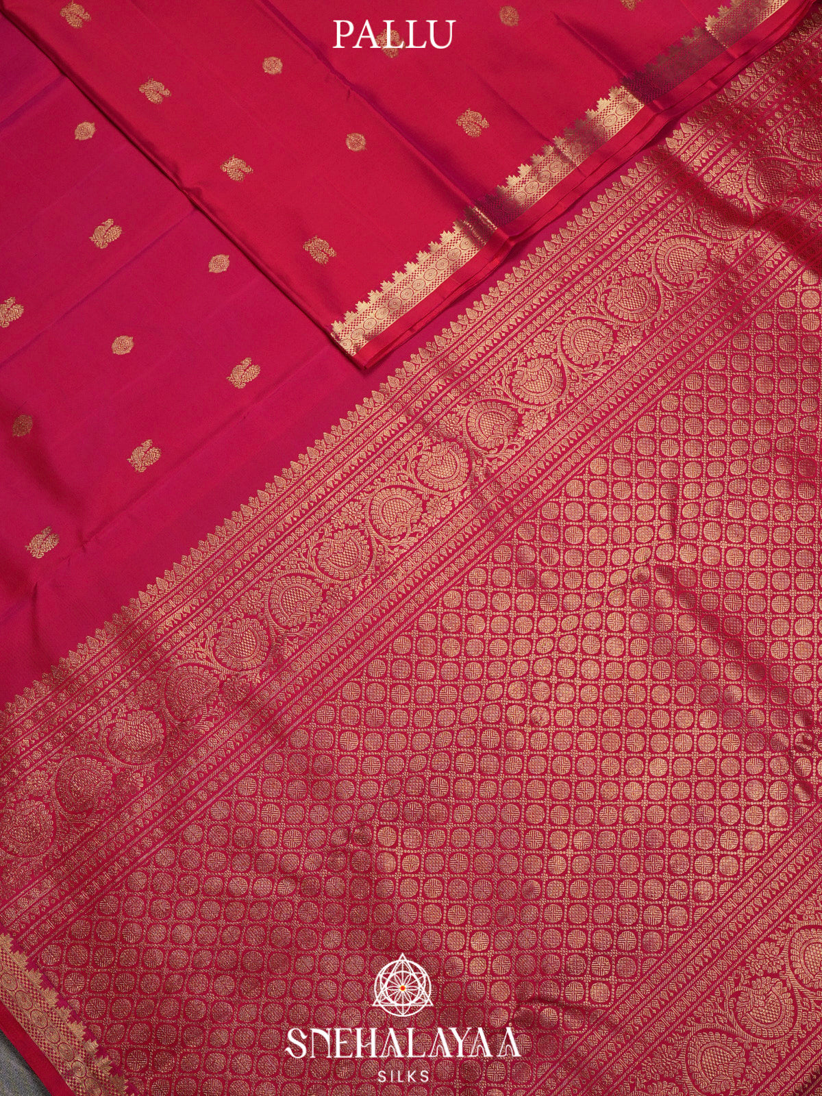 Ruby Red Kanjivaram Silk Saree