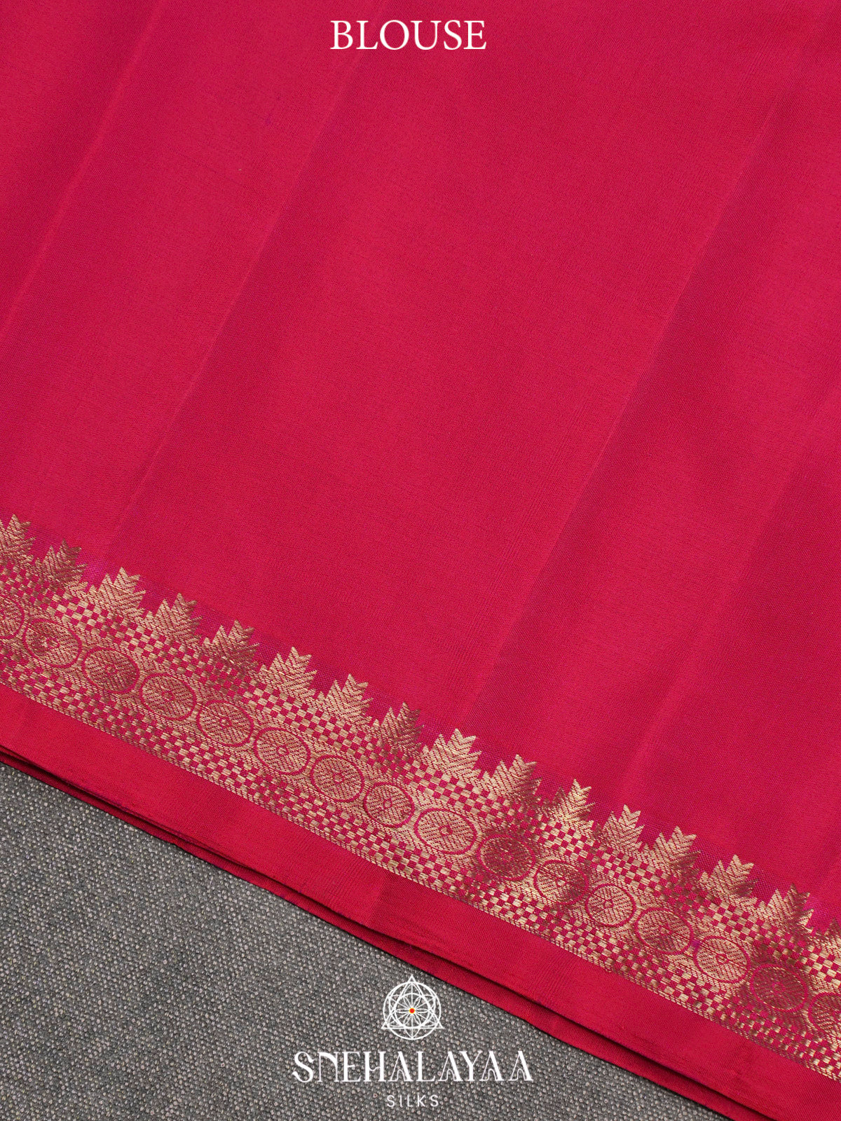 Ruby Red Kanjivaram Silk Saree
