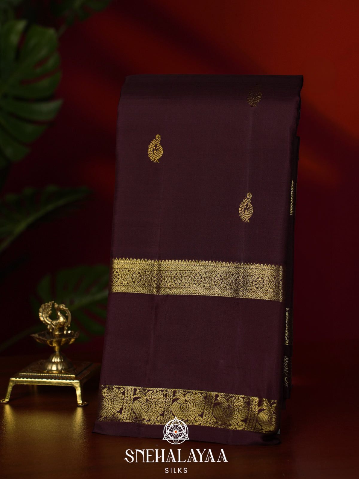Coffee Brown Kanjivaram Silk Saree