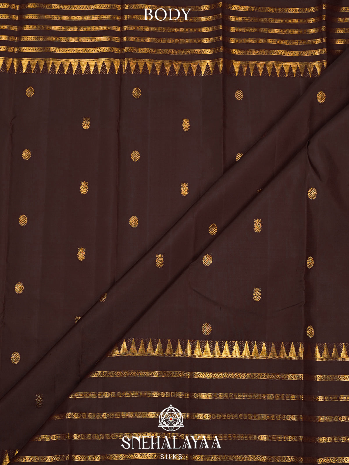 Coffee Brown Kanjivaram Silk Saree