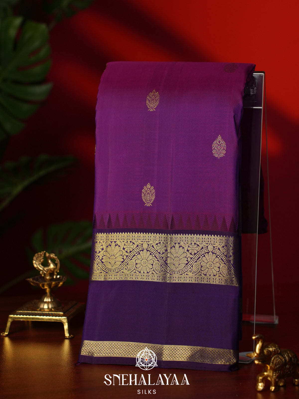 Magenta Kanjivaram Silk Saree
