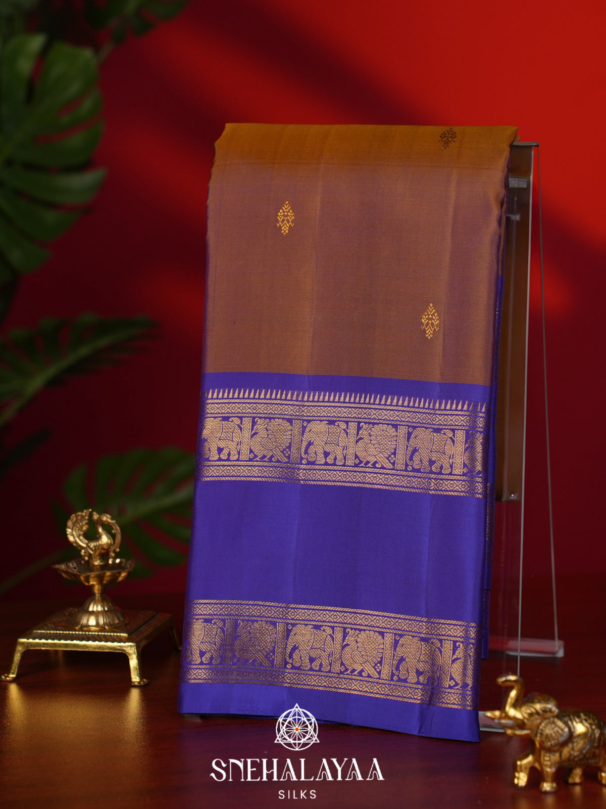 Bronze Kanjivaram Silk Saree