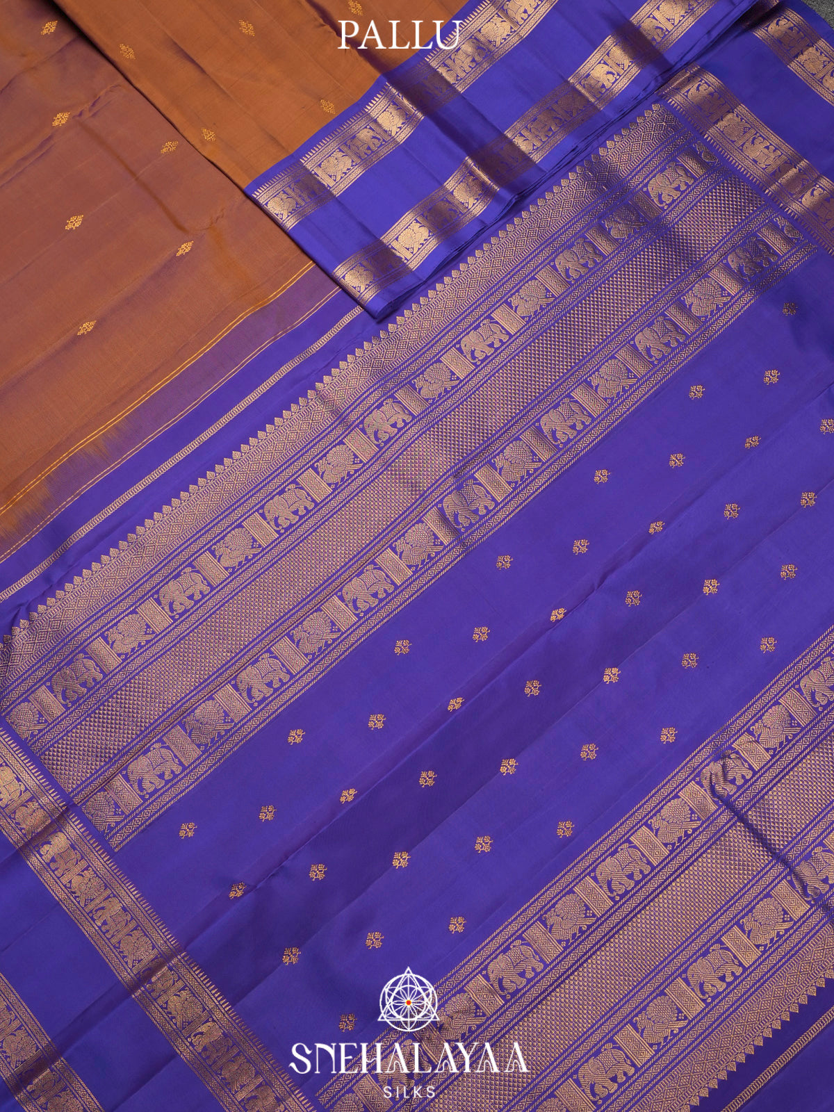 Bronze Kanjivaram Silk Saree