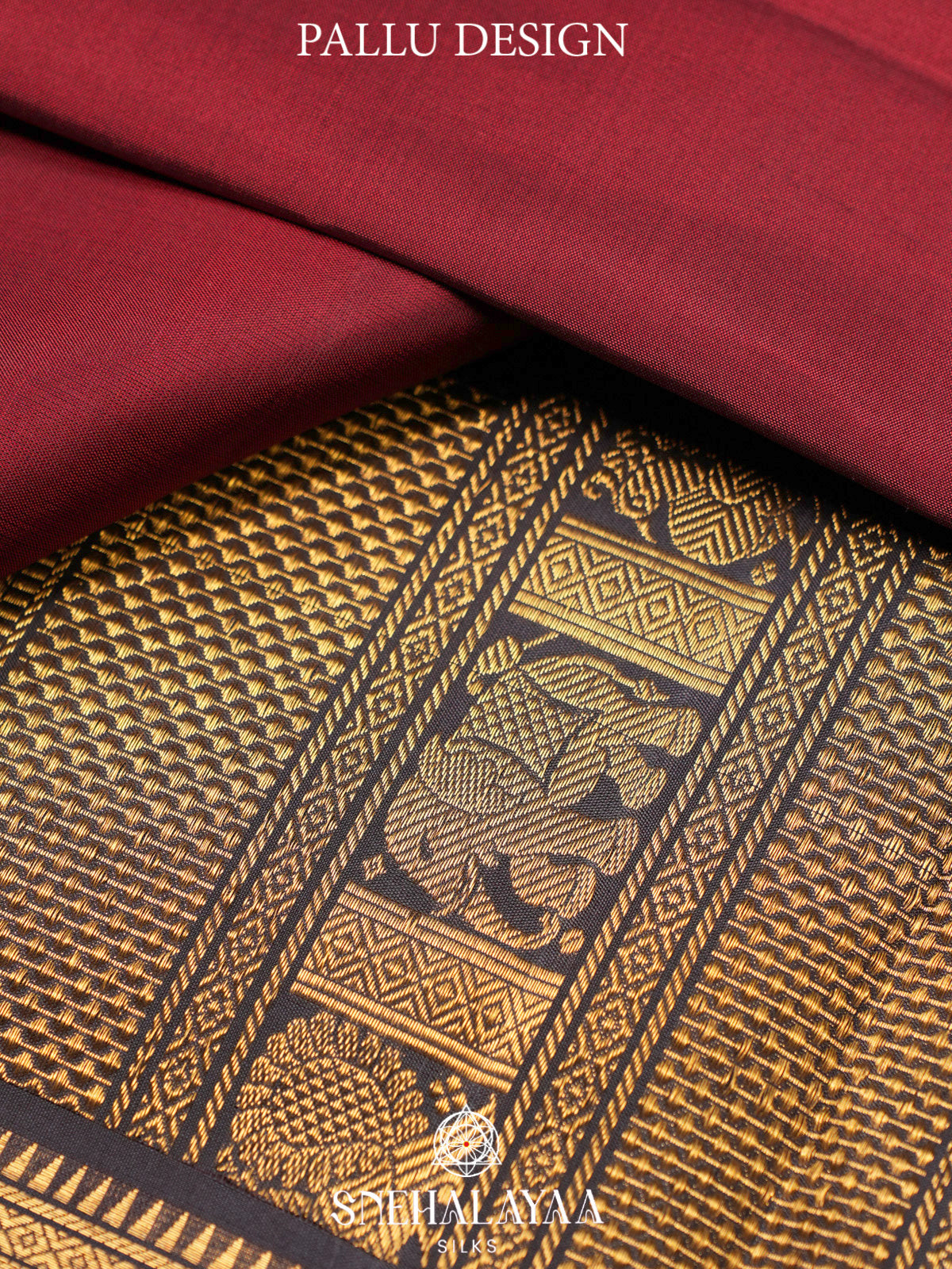 Maroon Kanjivaram Silk Saree