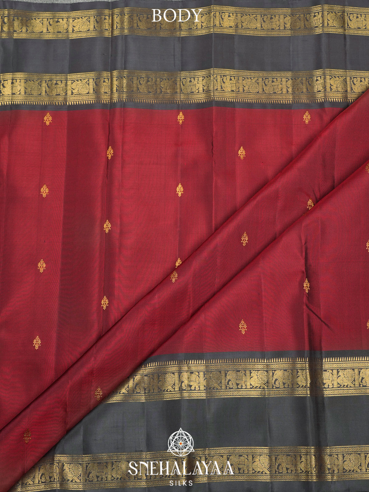 Maroon Kanjivaram Silk Saree