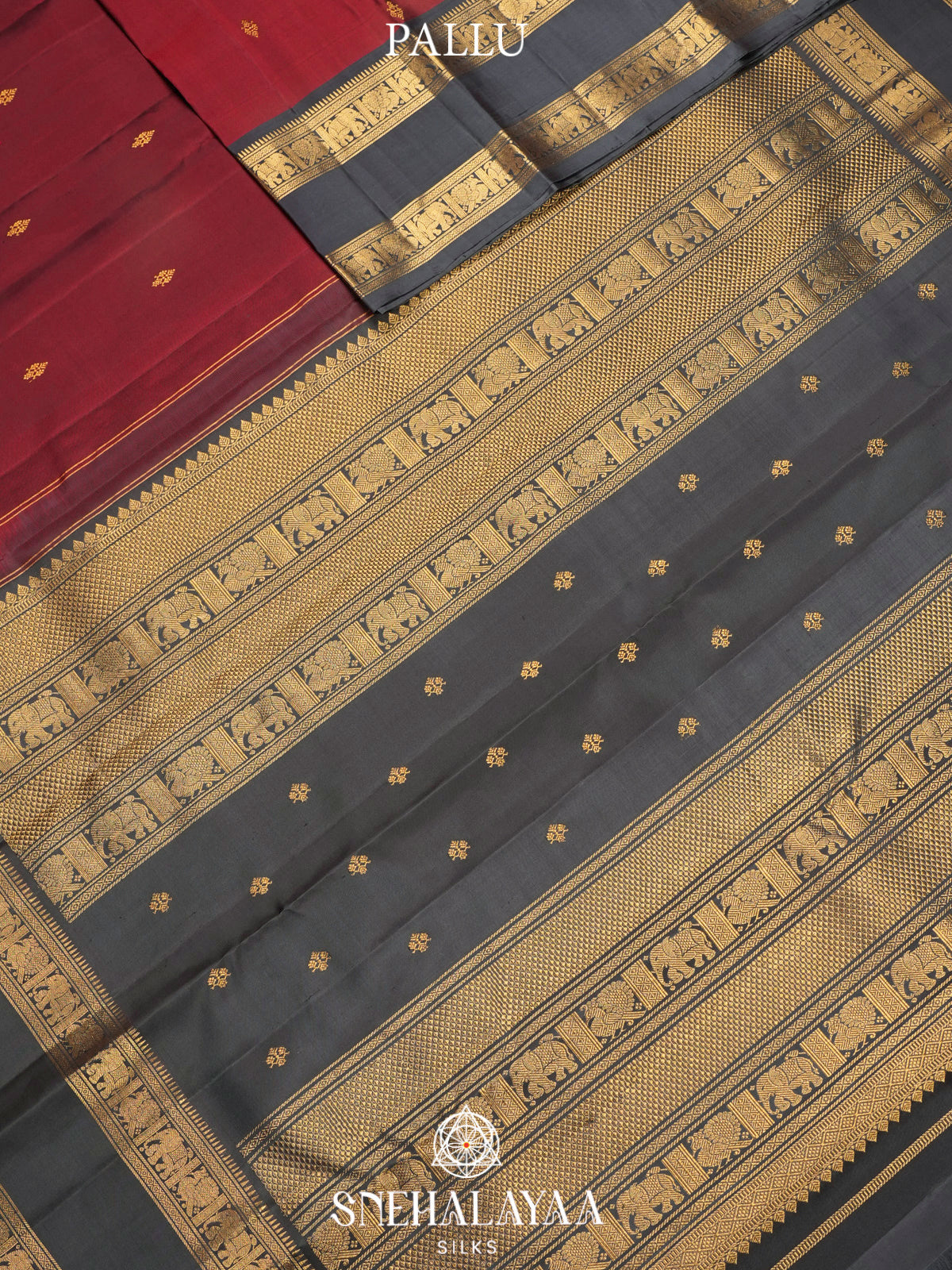 Maroon Kanjivaram Silk Saree