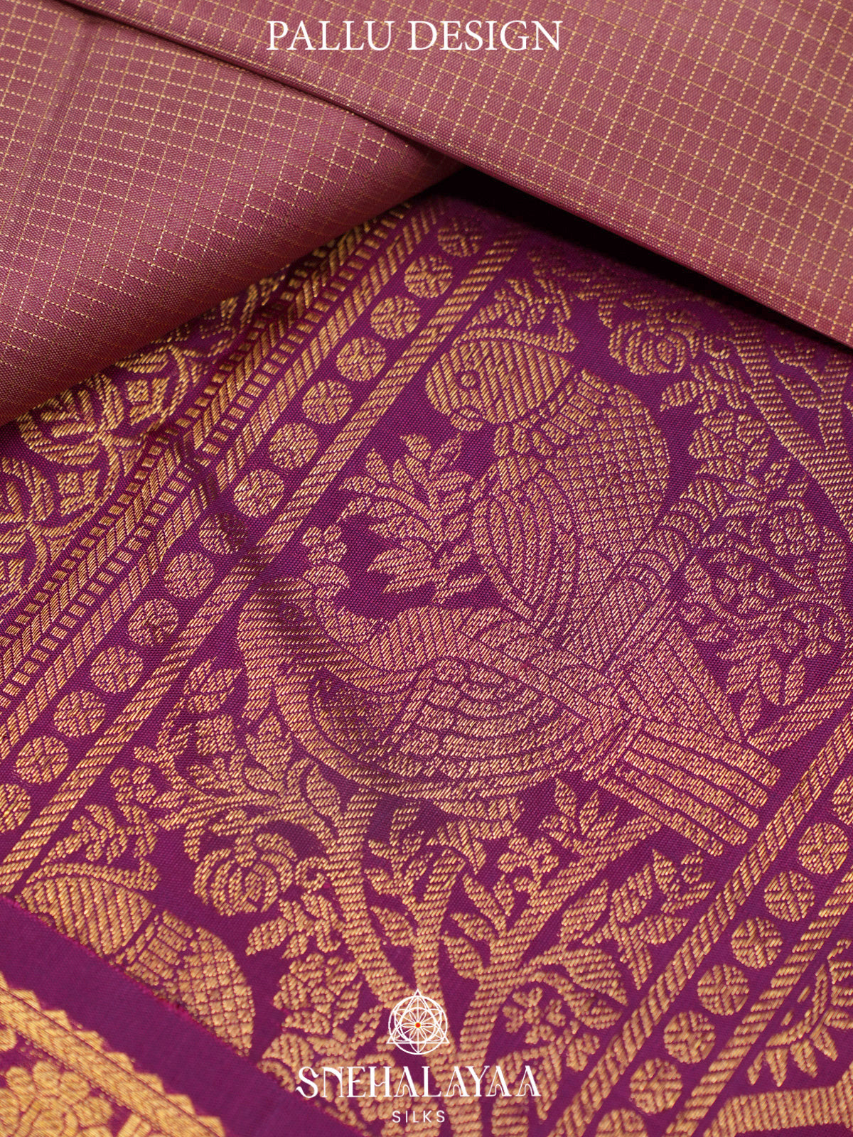 Mauve Pink Kanjivaram Silk Saree