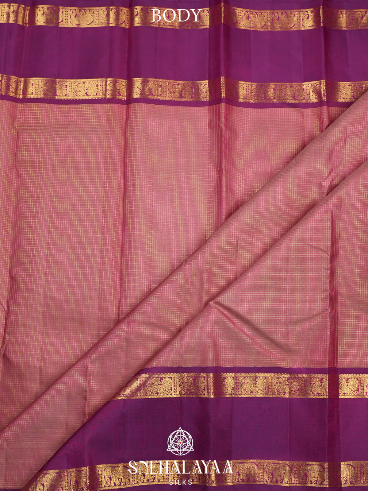 Mauve Pink Kanjivaram Silk Saree