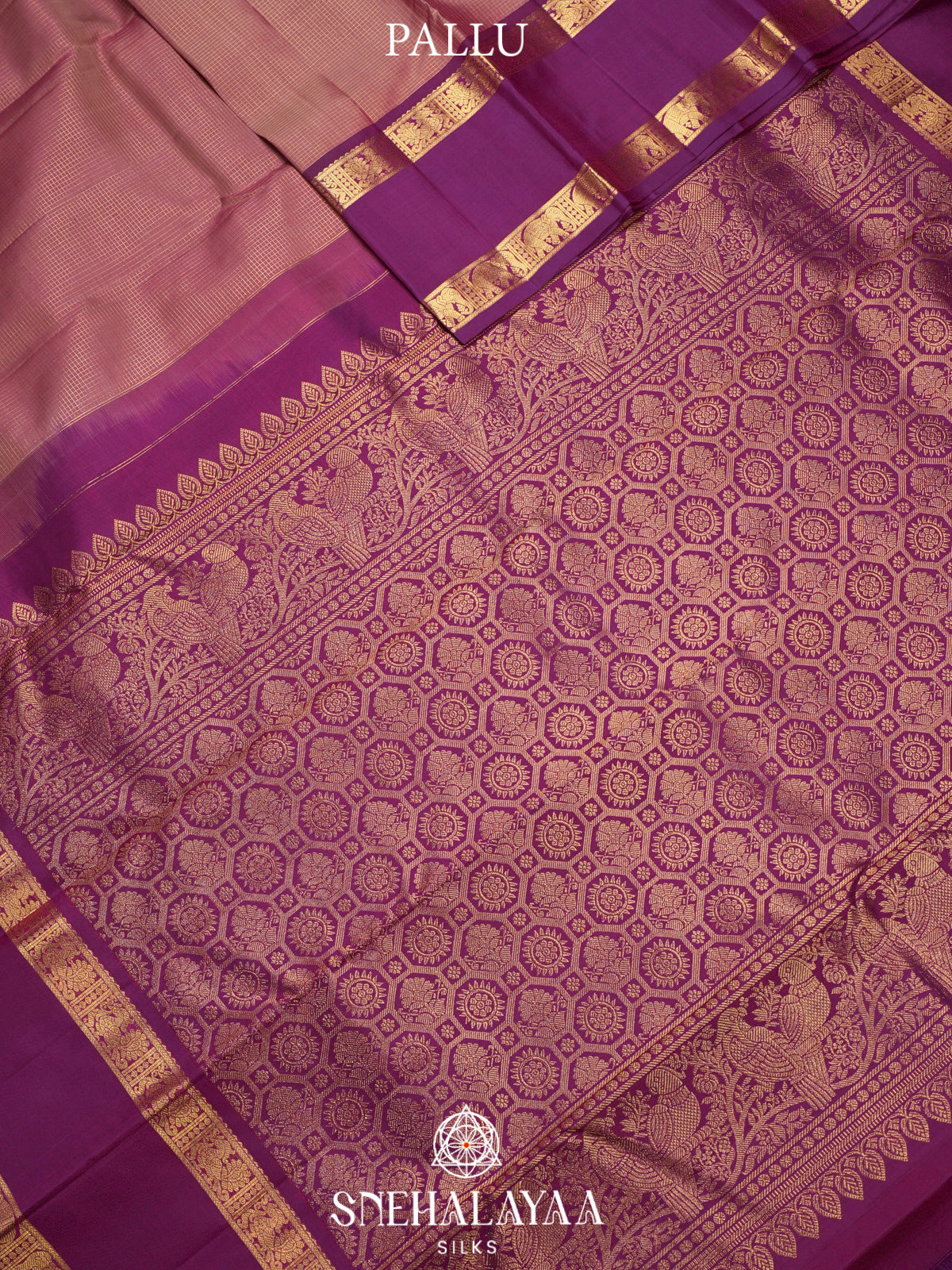Mauve Pink Kanjivaram Silk Saree