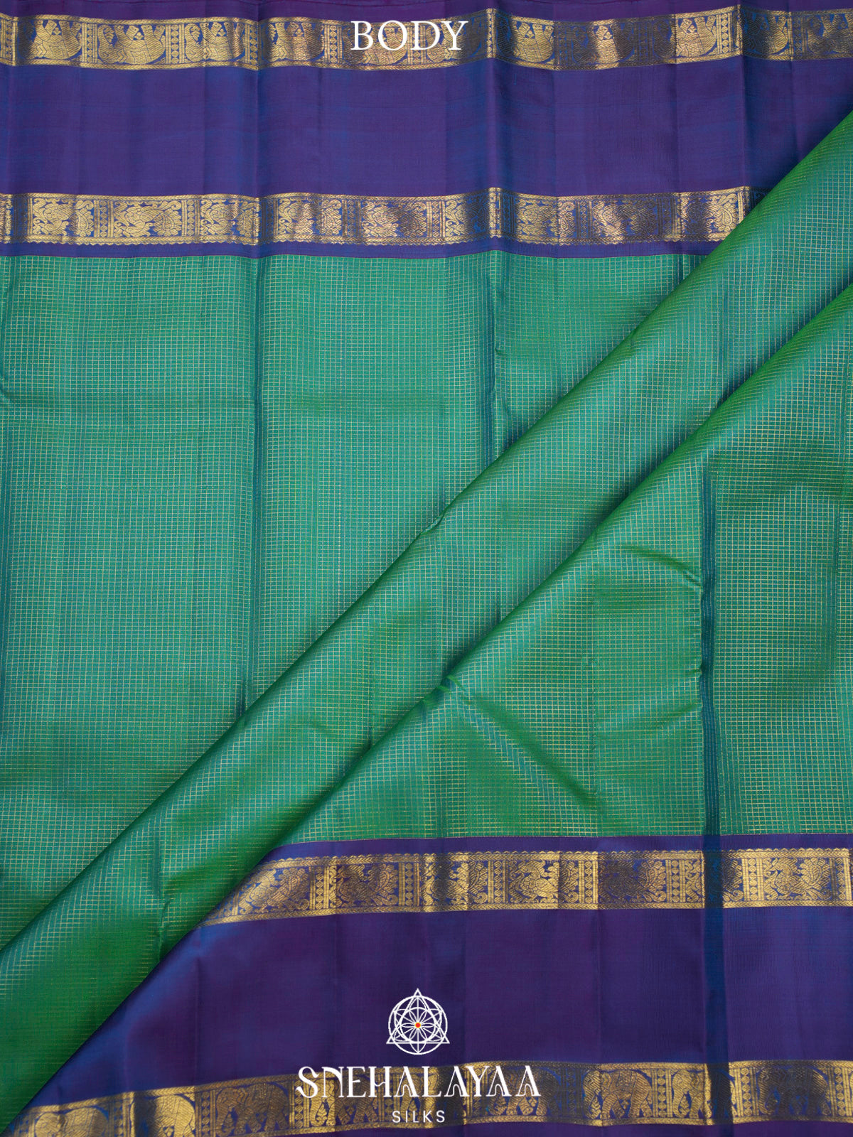 Teal Green Kanjivaram Silk Saree