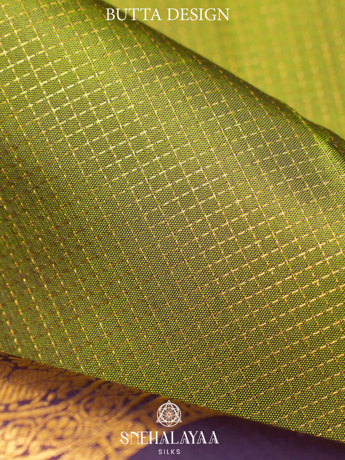Lime Green Kanjivaram Silk Saree