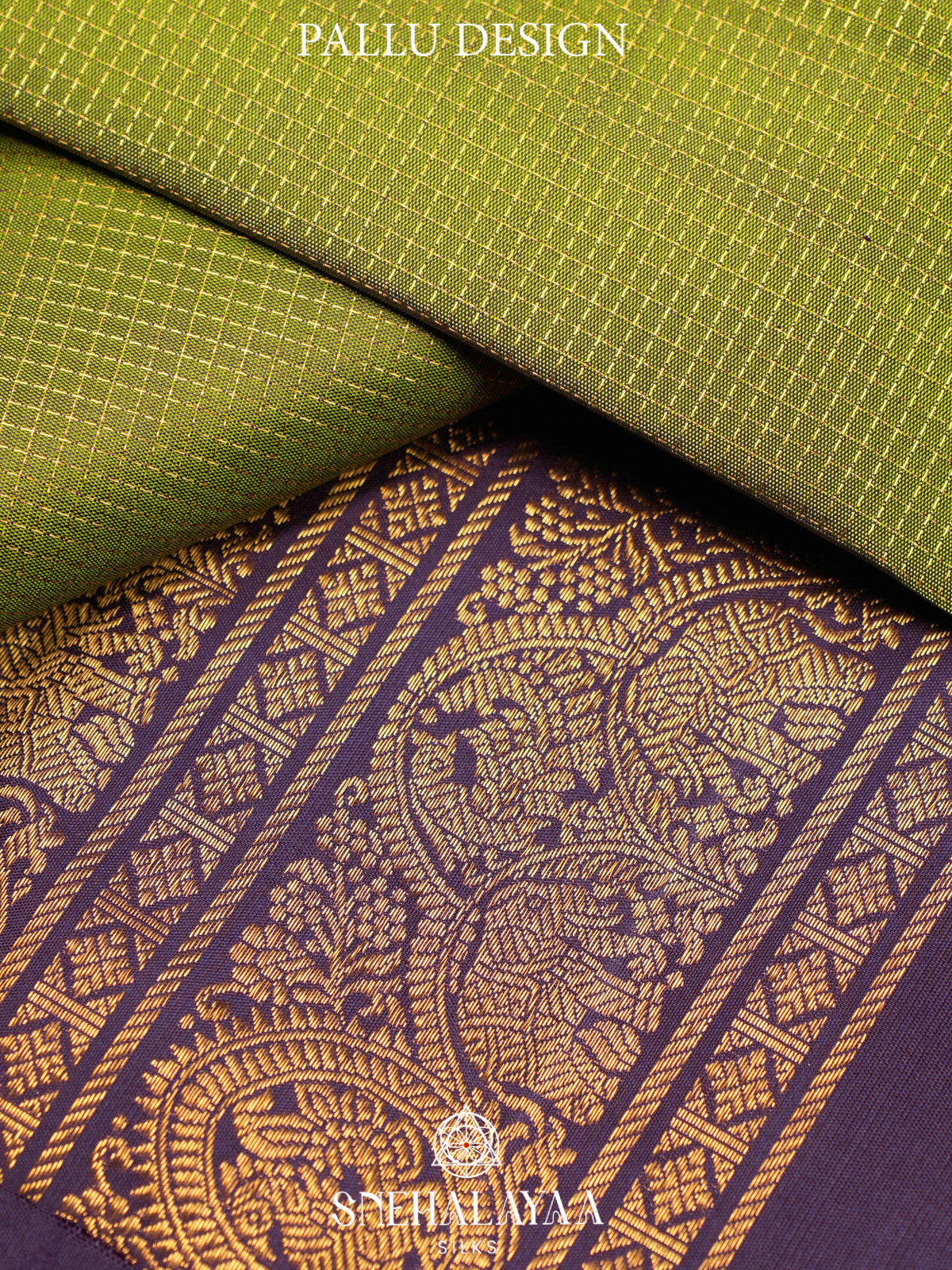 Lime Green Kanjivaram Silk Saree