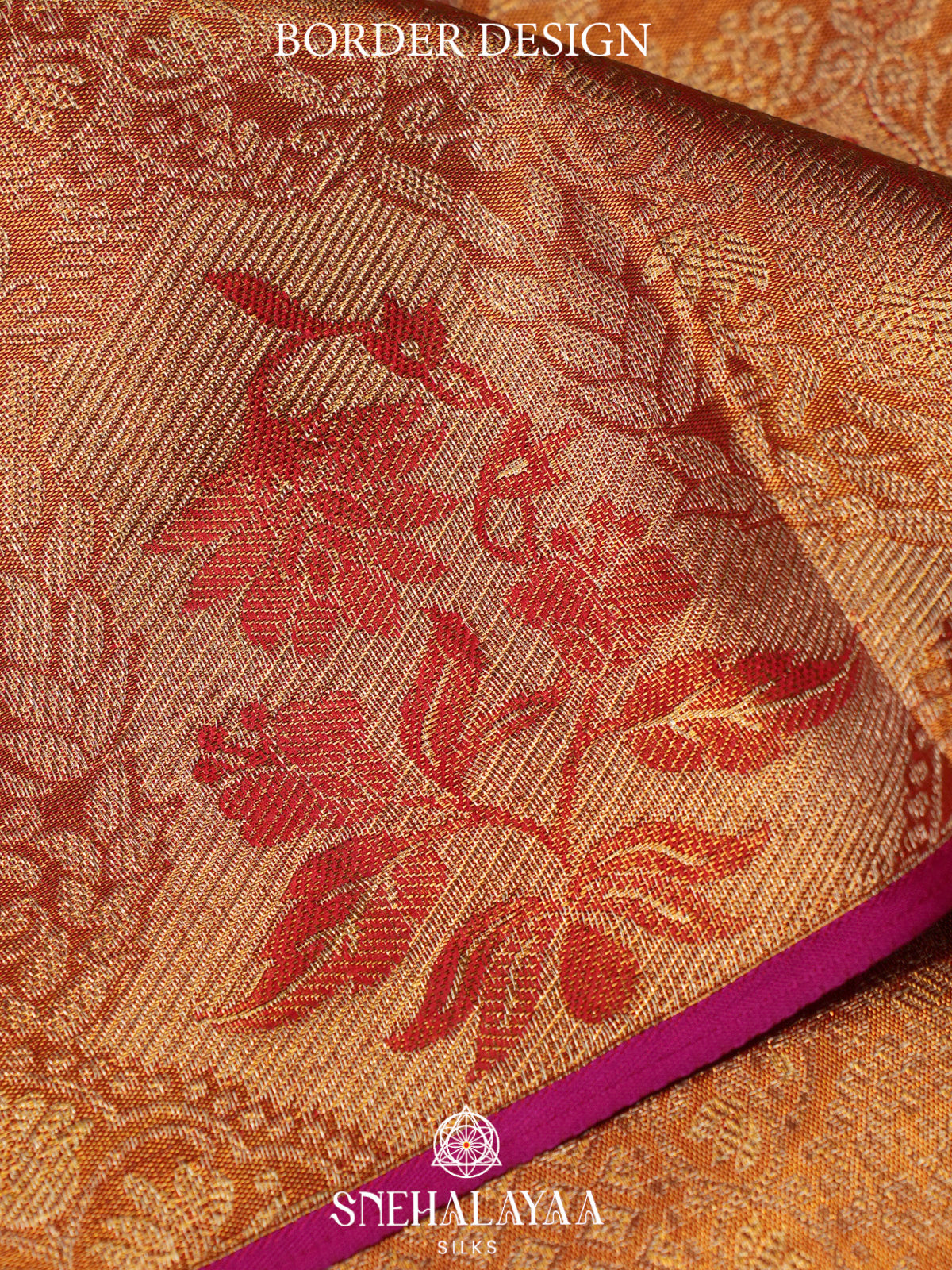 Peach Tissue Kanjivaram Silk Saree
