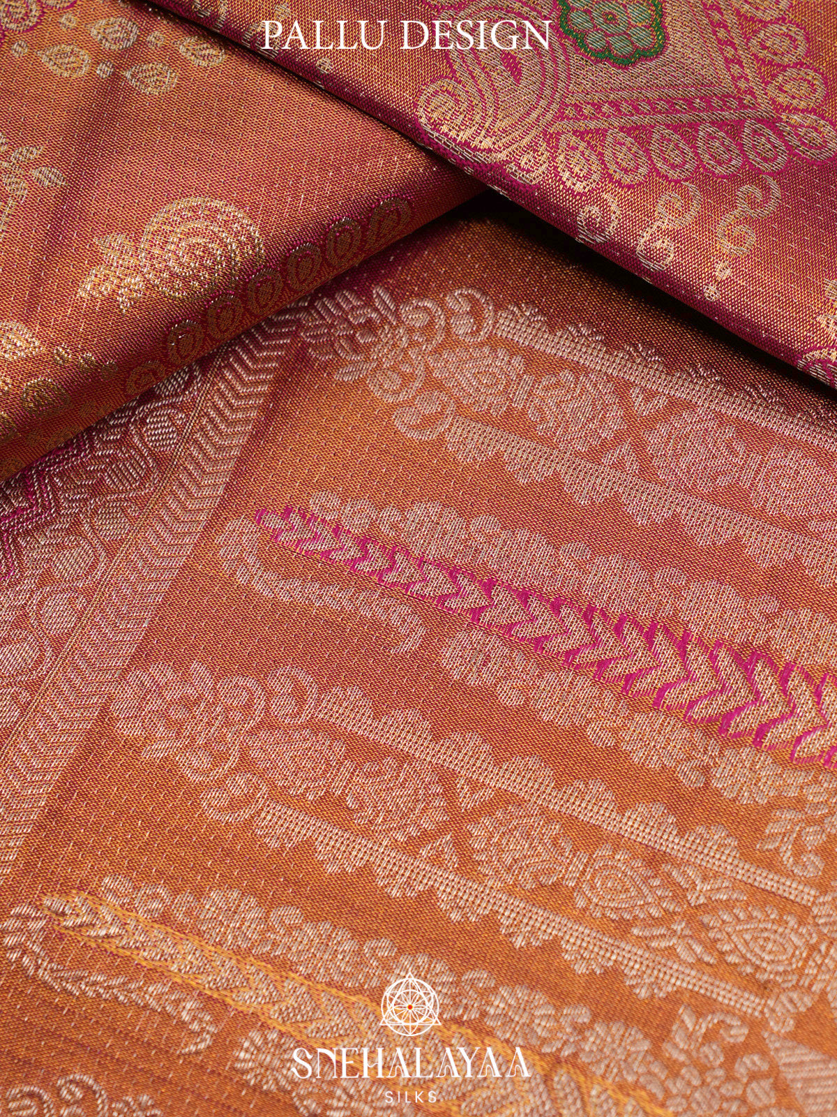 Rose Pink Tissue Kanjivaram Silk Saree