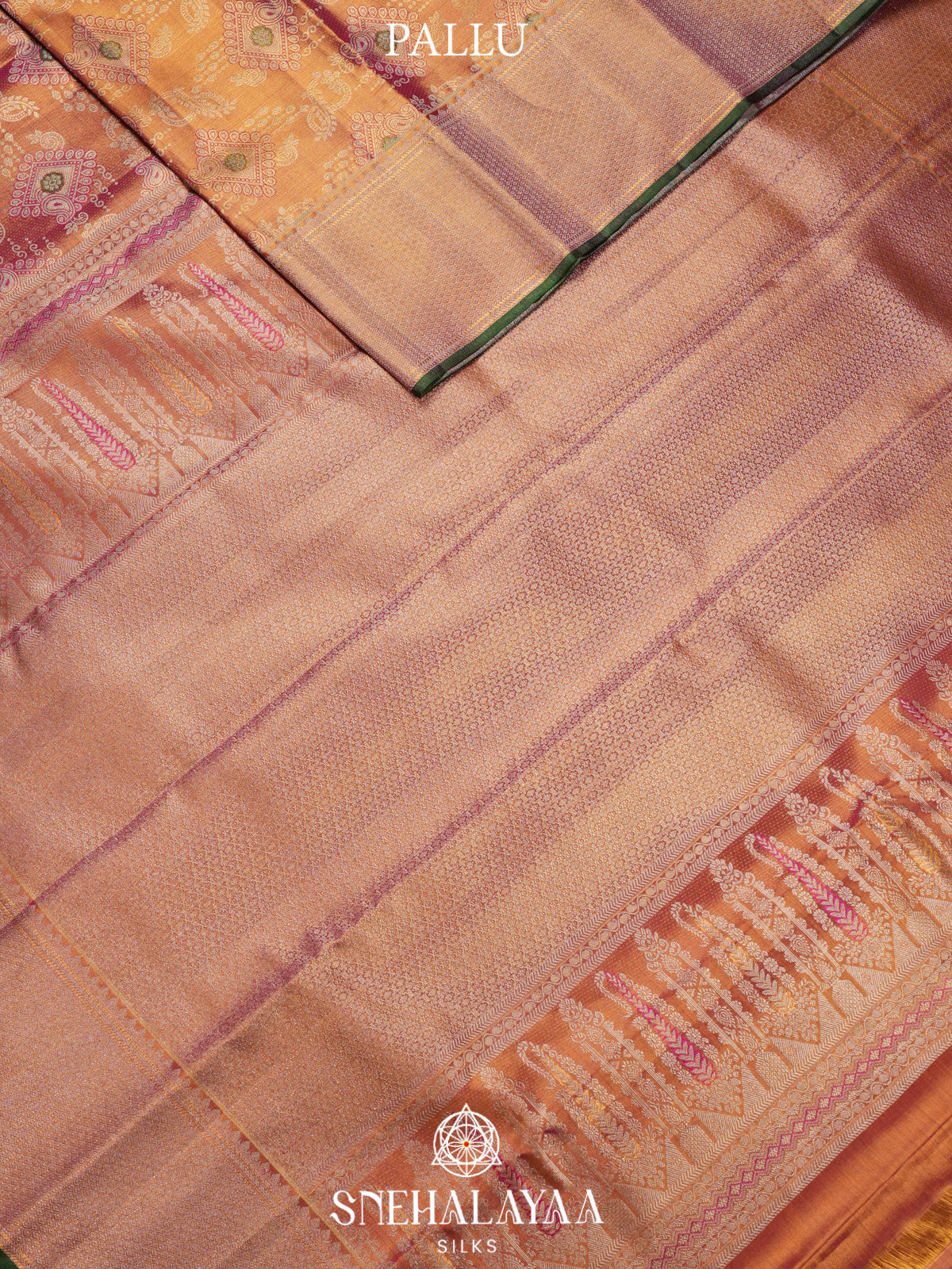 Rose Pink Tissue Kanjivaram Silk Saree
