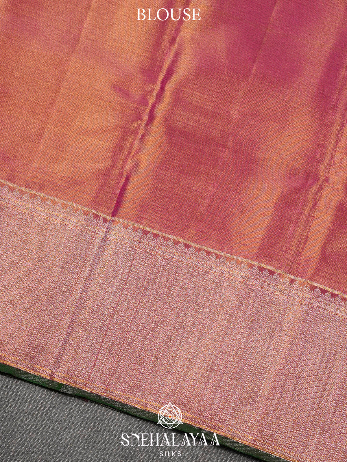 Rose Pink Tissue Kanjivaram Silk Saree