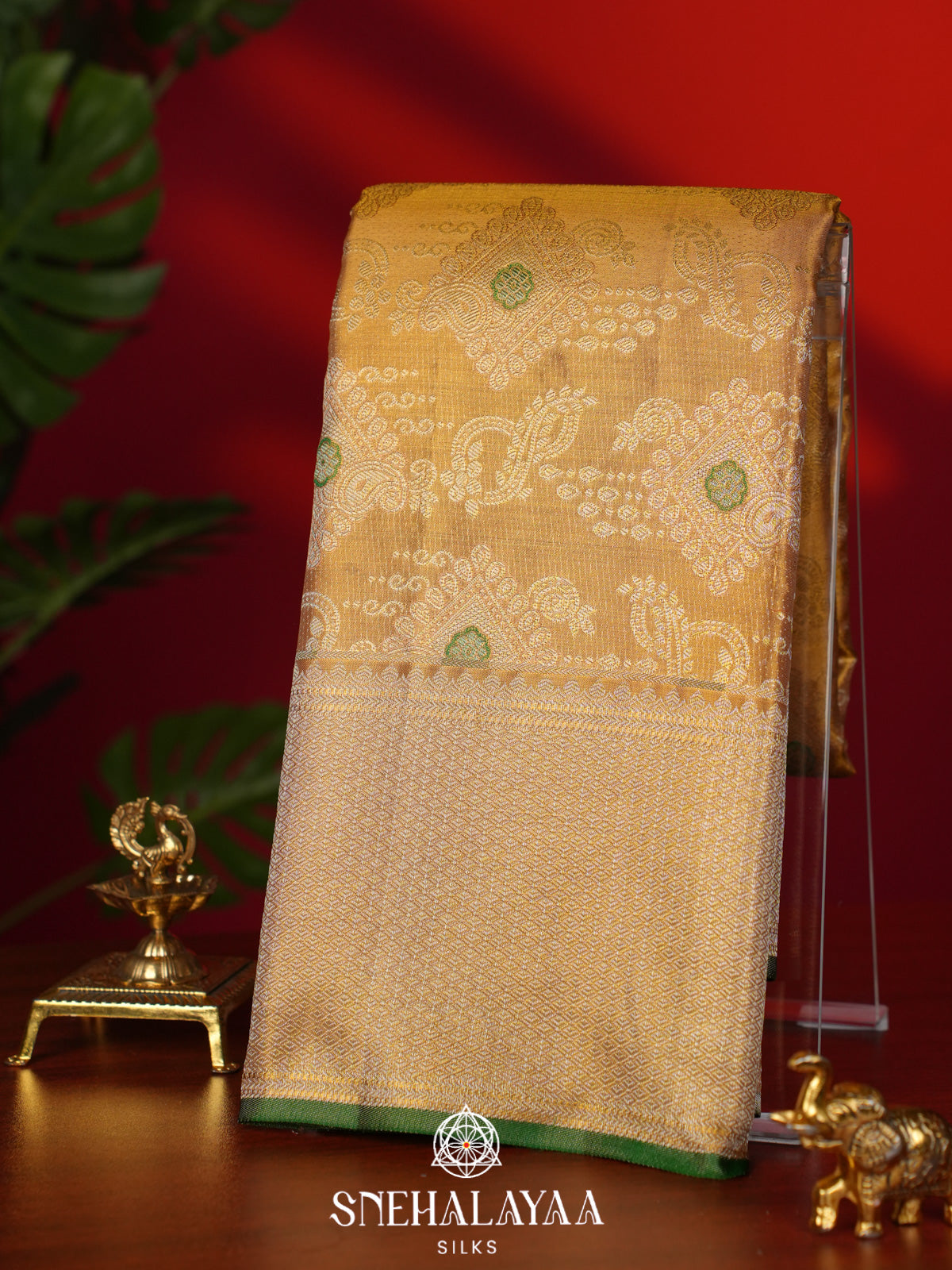 Golden Tissue Kanjivaram Silk Saree