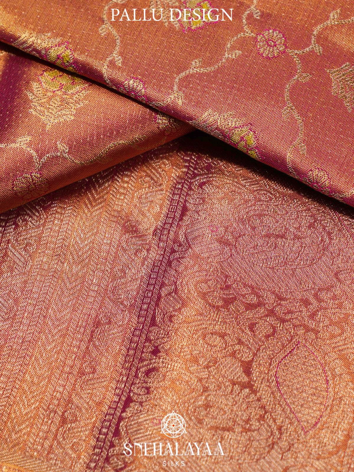 Rose Pink Tissue Kanjivaram Silk Saree