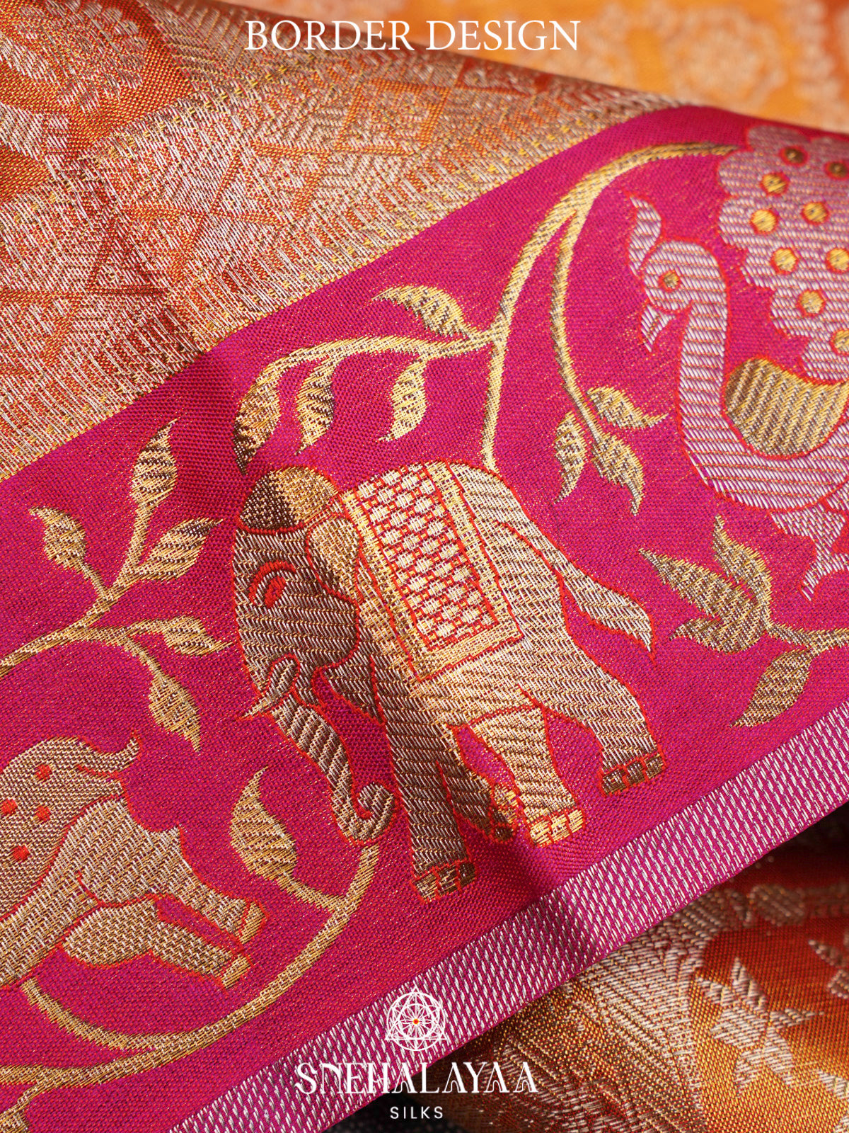 Peach Kanjivaram Silk Saree