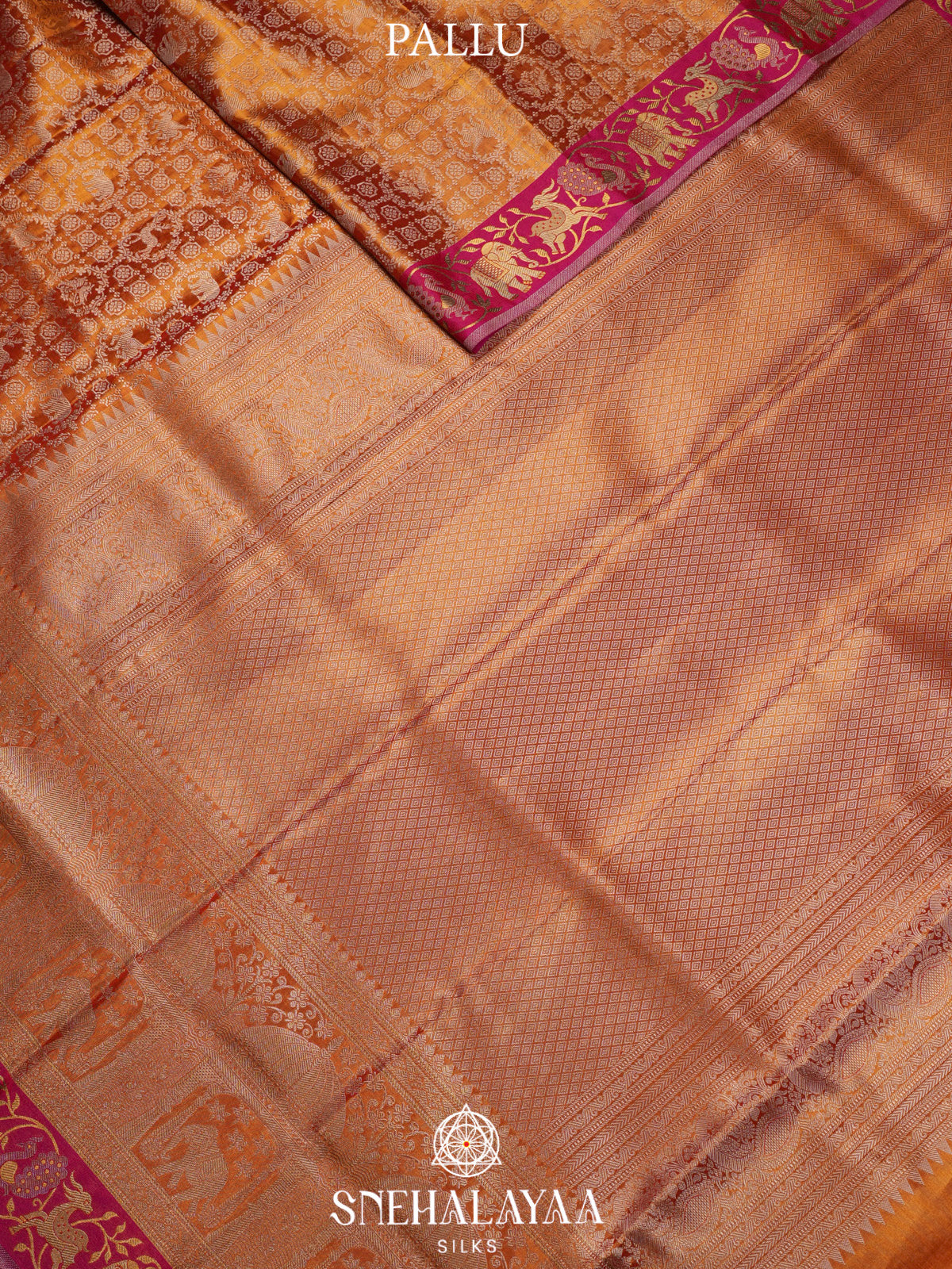 Peach Kanjivaram Silk Saree