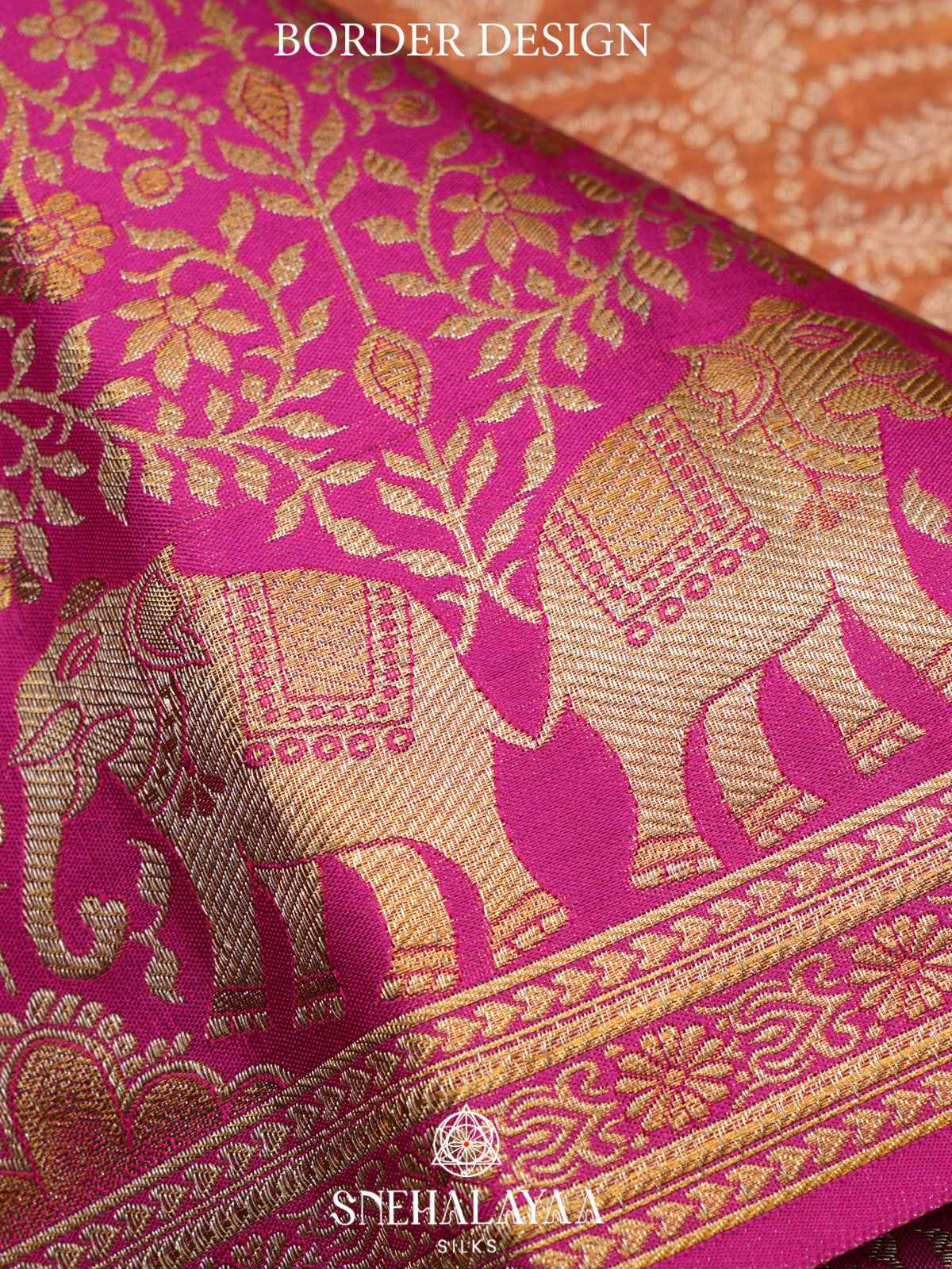 Peach Kanjivaram Silk Saree