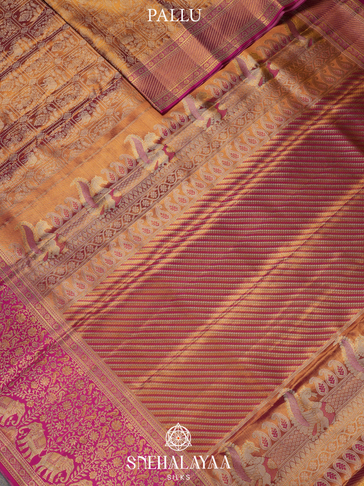 Peach Kanjivaram Silk Saree
