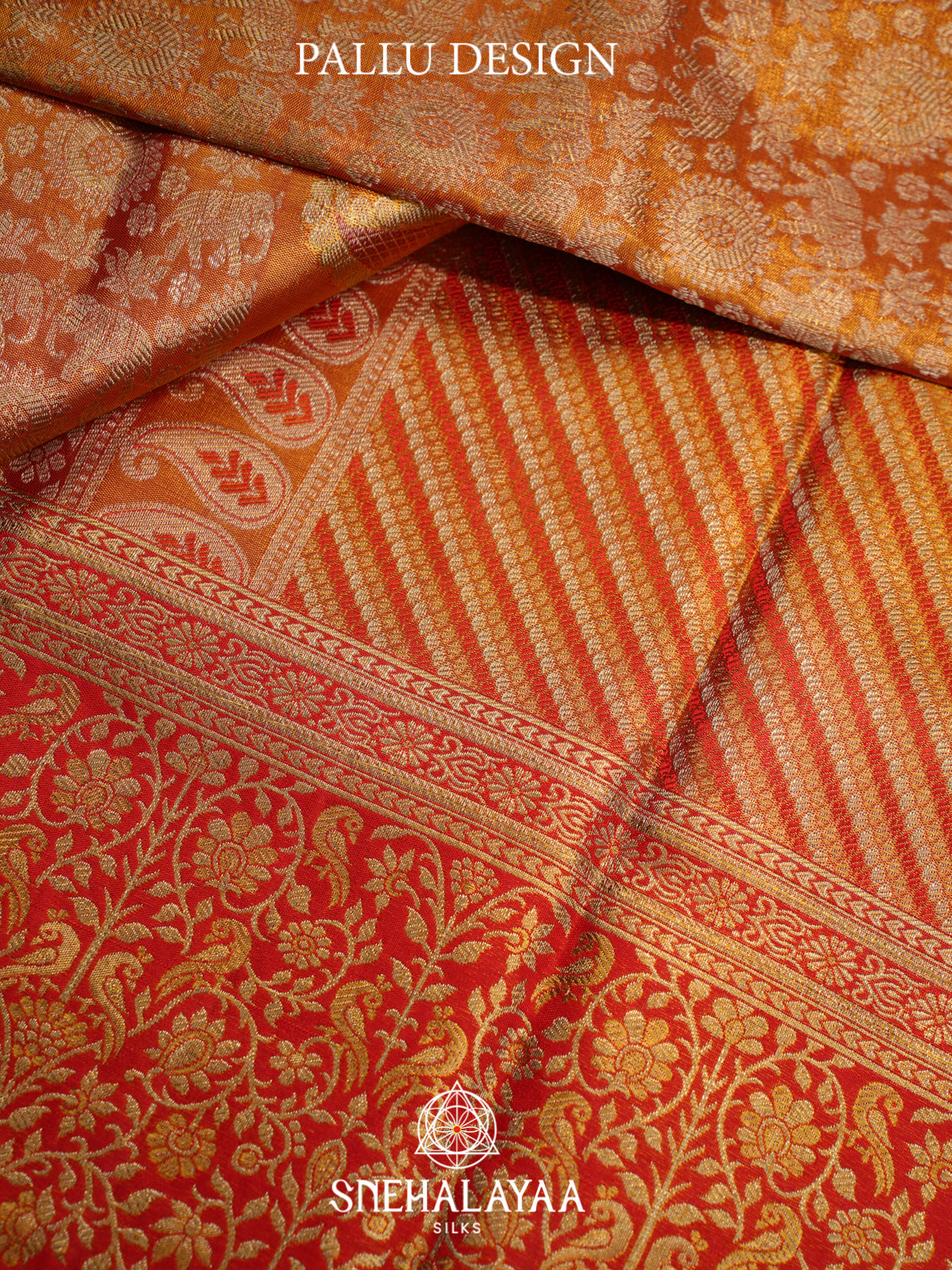 Orange Kanjivaram Silk Saree