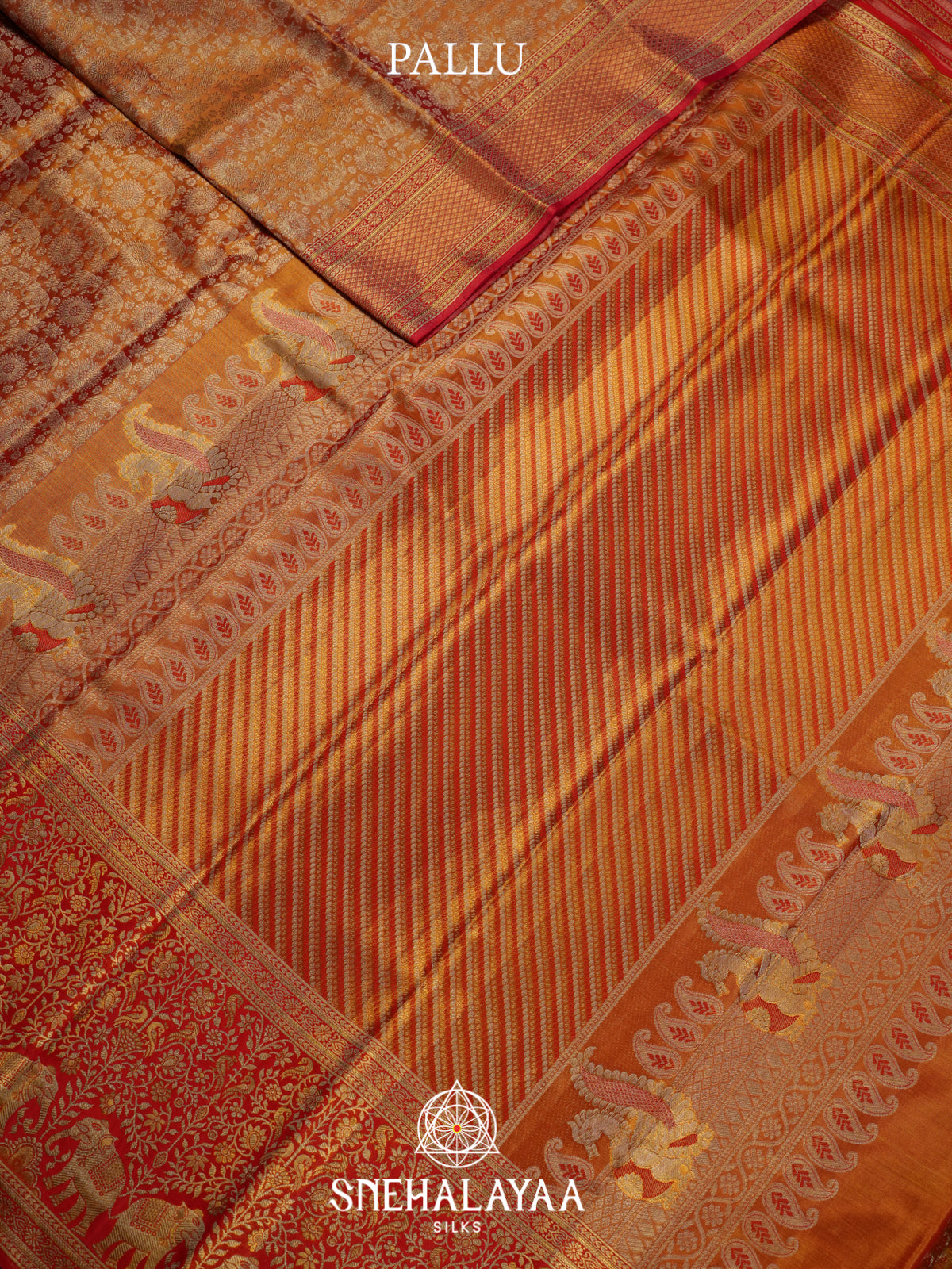 Orange Kanjivaram Silk Saree