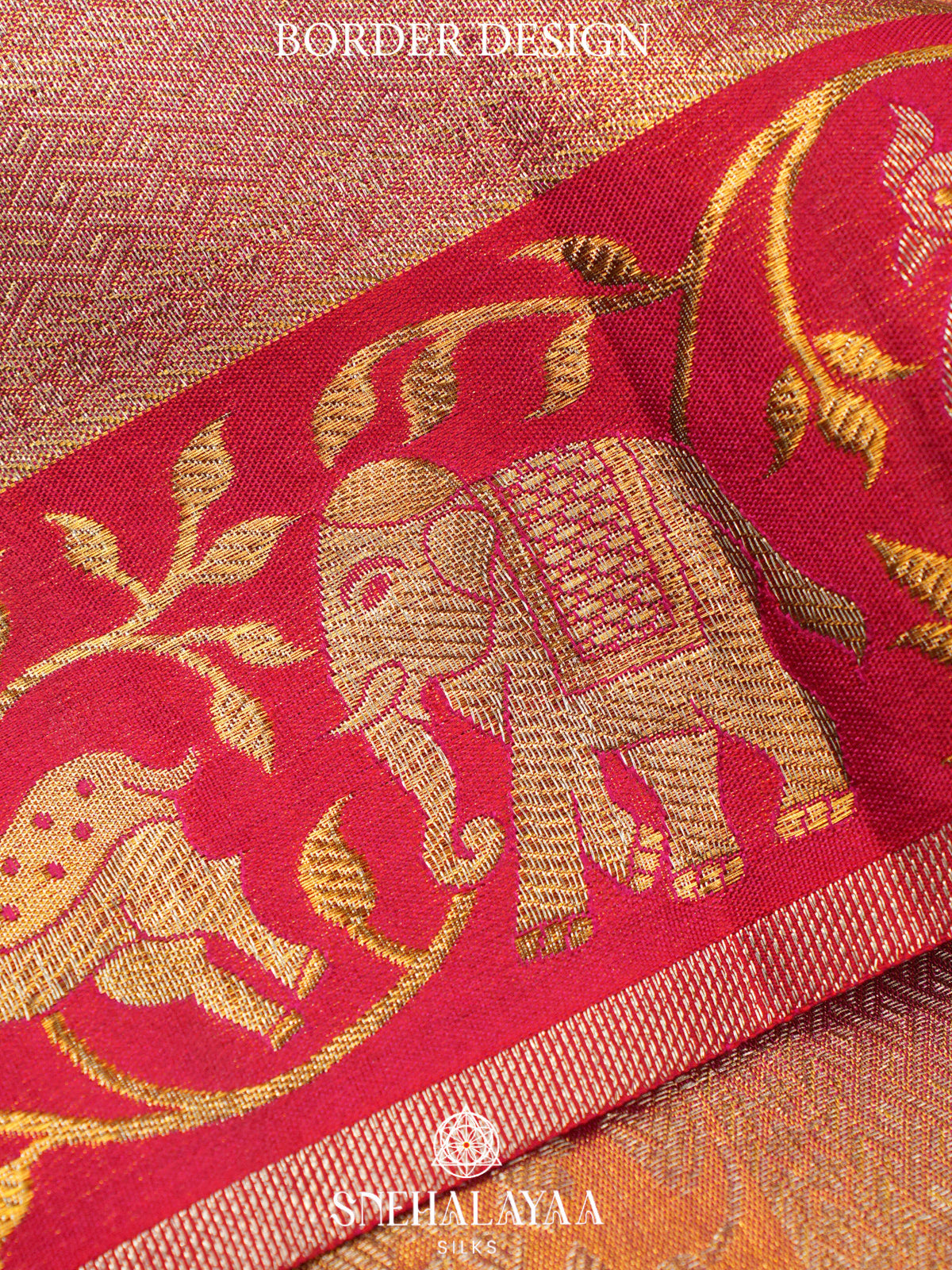 Peach Kanjivaram Silk Saree