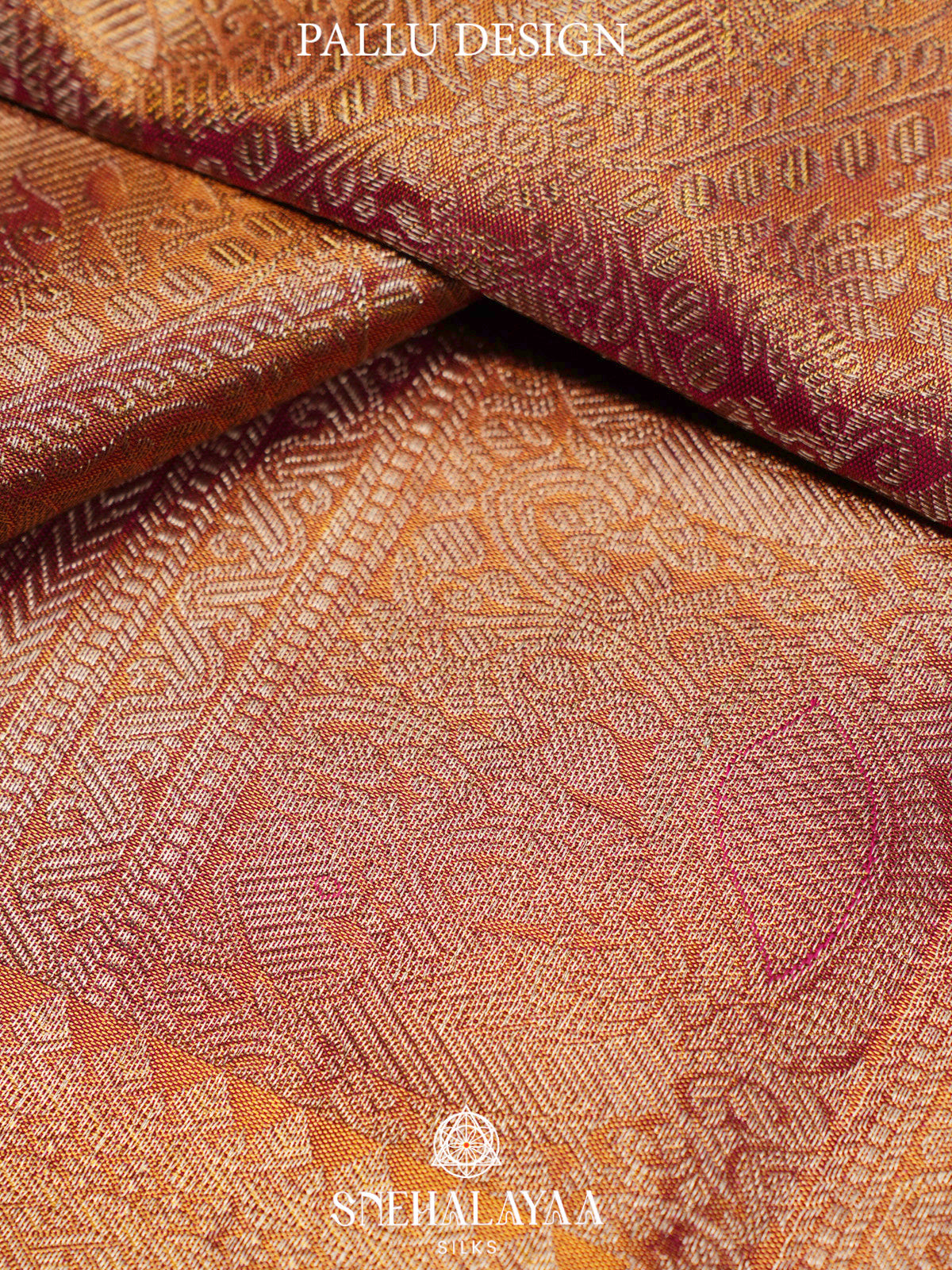 Peach Kanjivaram Silk Saree