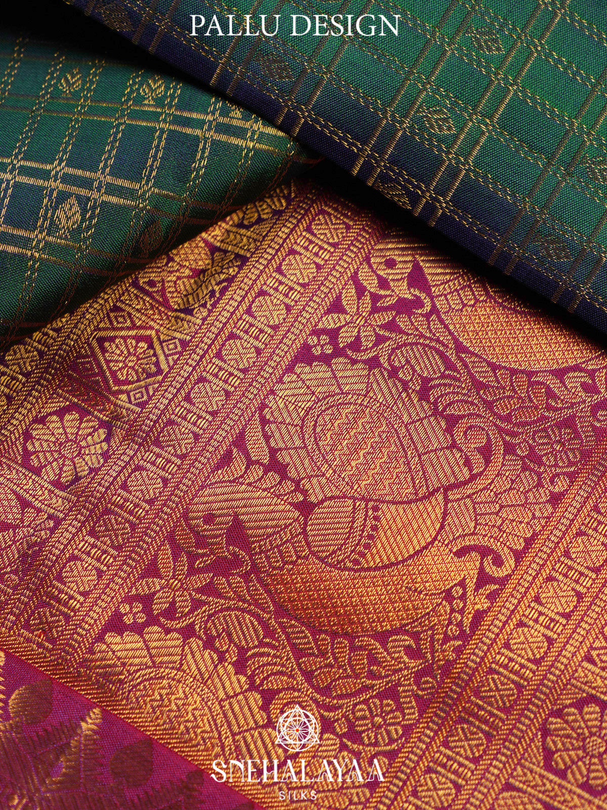 Forest Green Kanjivaram Silk Saree