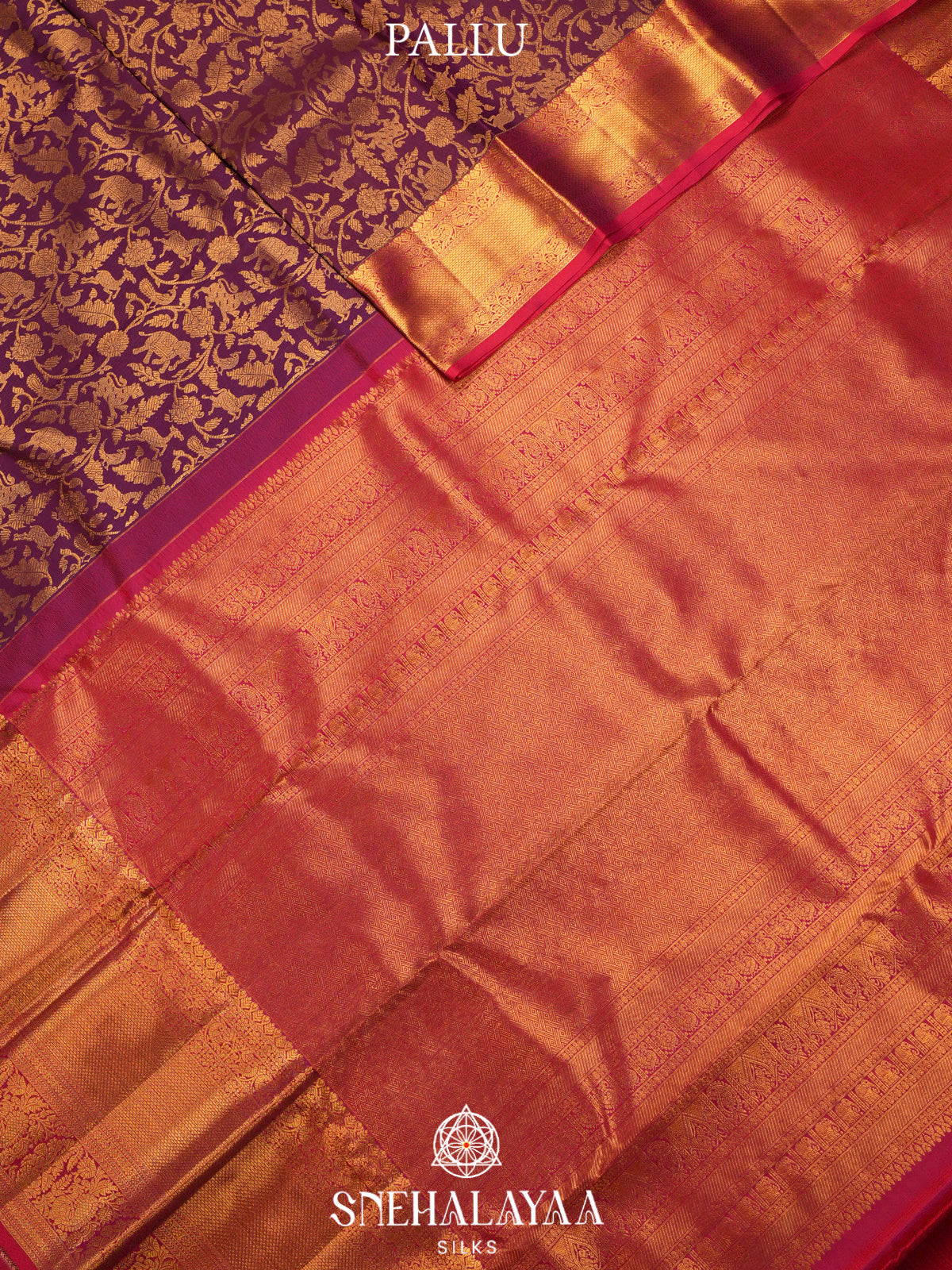 Wine Kanjivaram Silk Saree