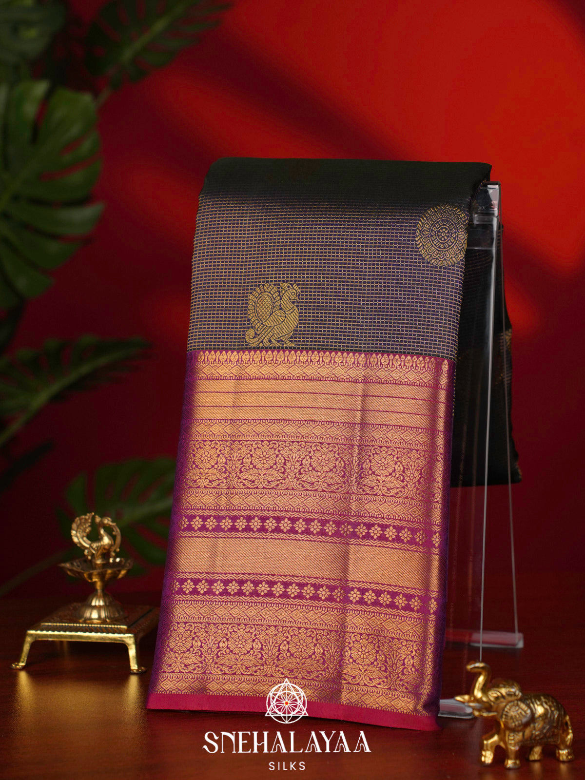 Purple Kanjivaram Silk Saree