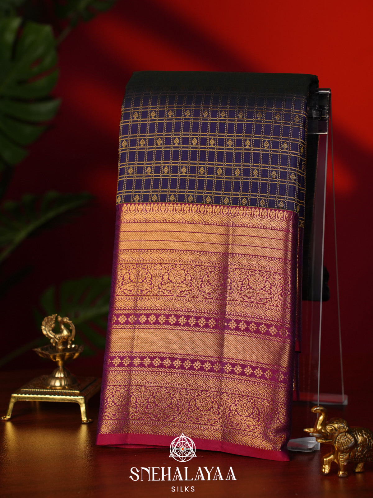 Purple Kanjivaram Silk Saree