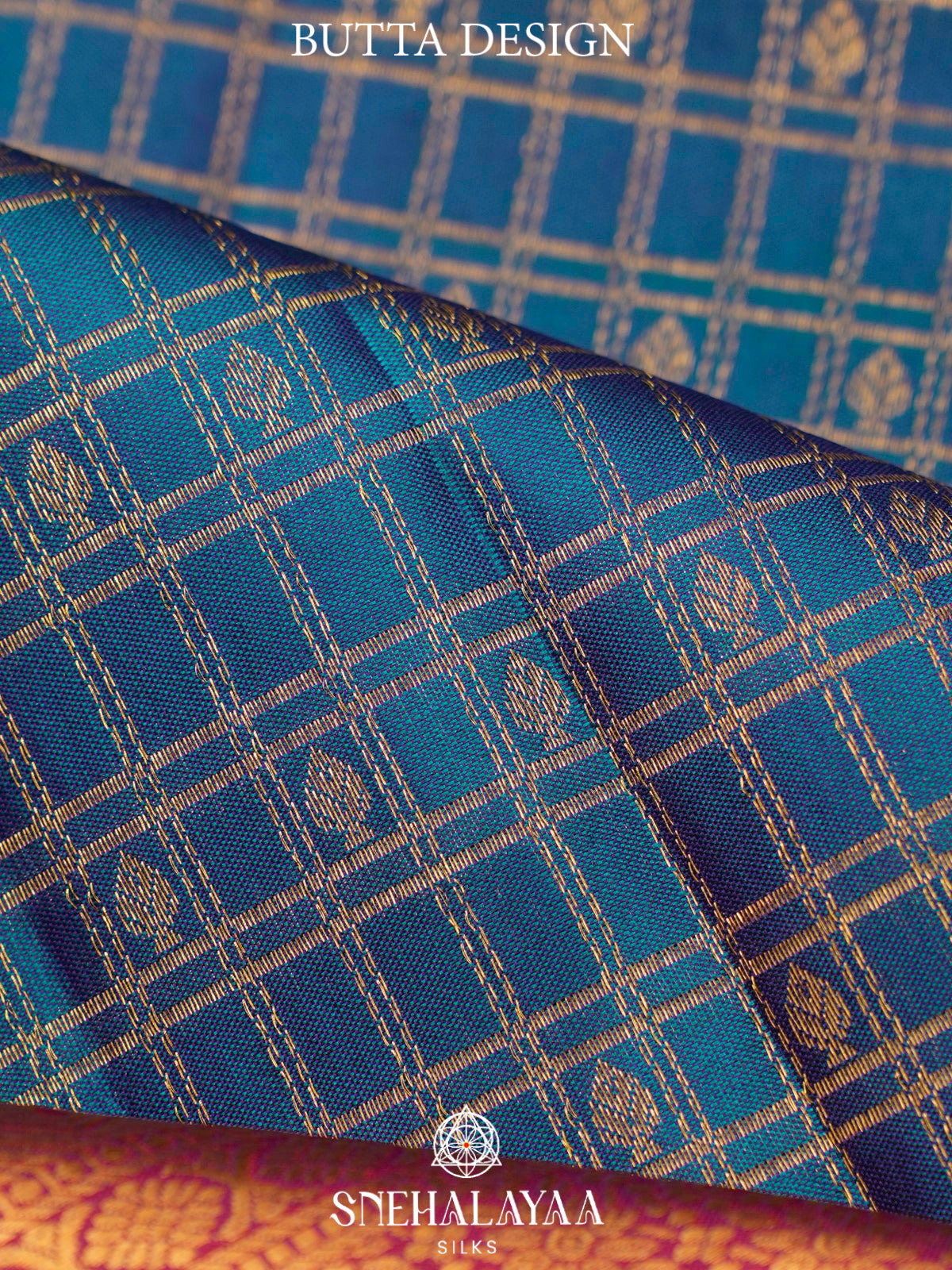 Peacock Blue Kanjivaram Silk Saree