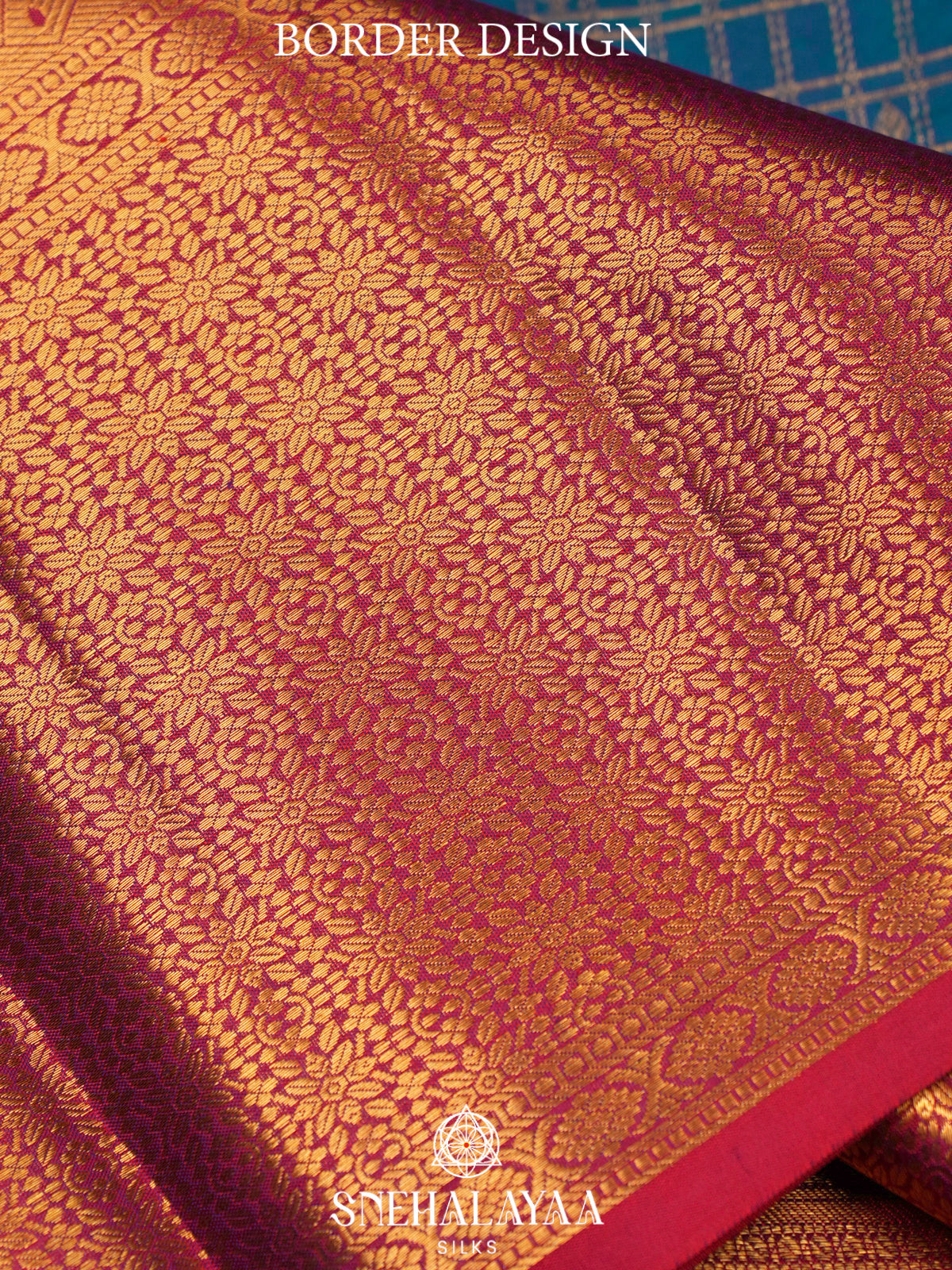 Peacock Blue Kanjivaram Silk Saree