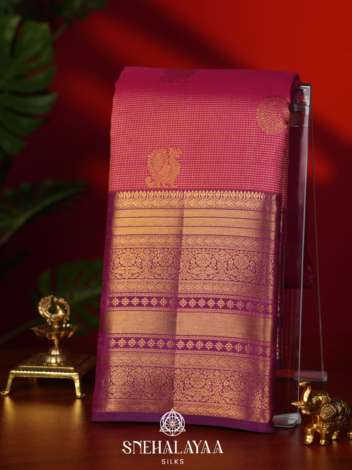 Pink Kanjivaram Silk Saree