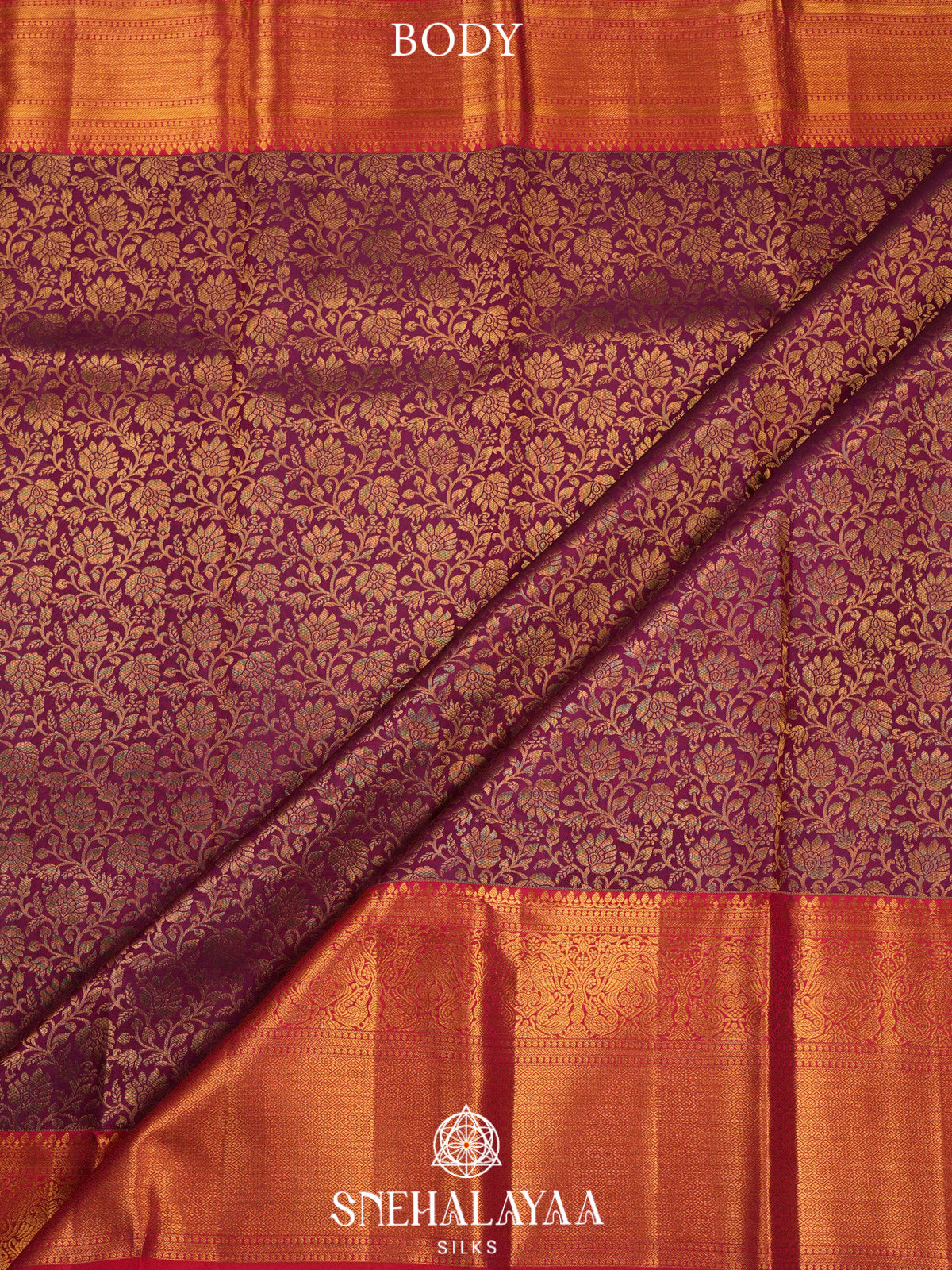 Maroon Kanjivaram Silk Saree