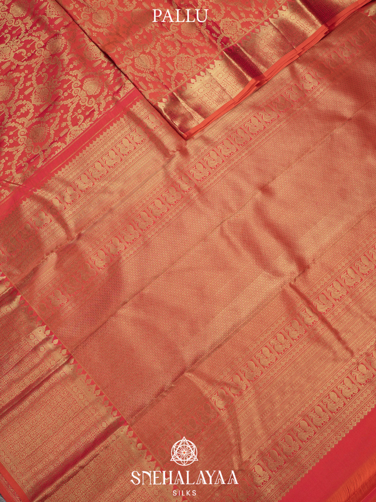 Orange Kanjivaram Silk Saree