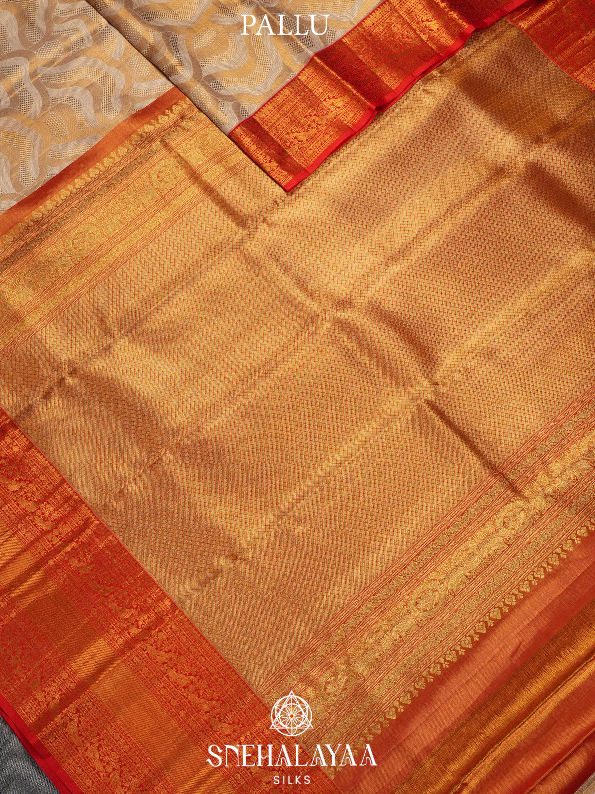 Gold Kanjivaram Silk Saree