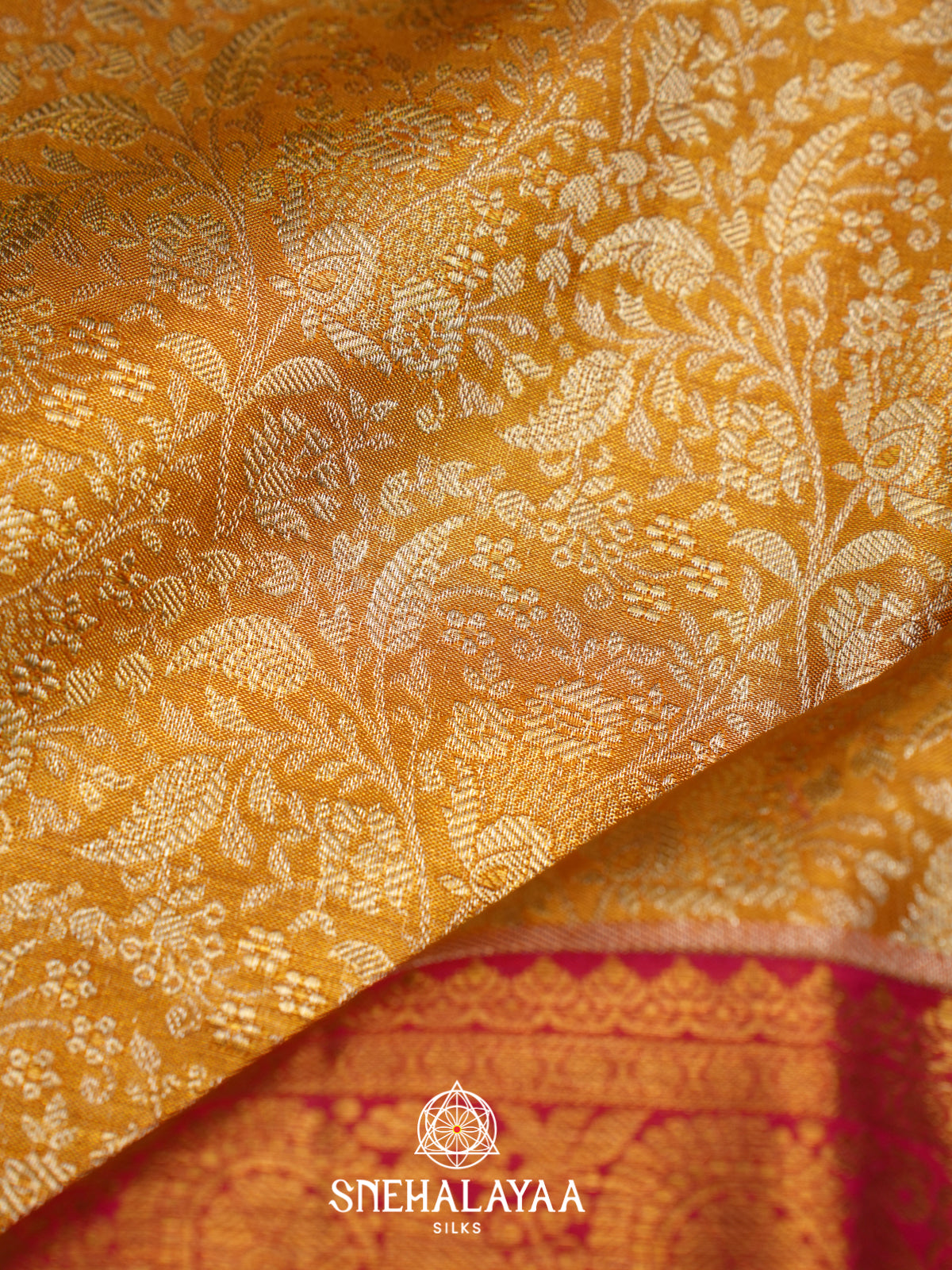 Yellow Kanjivaram Silk Saree