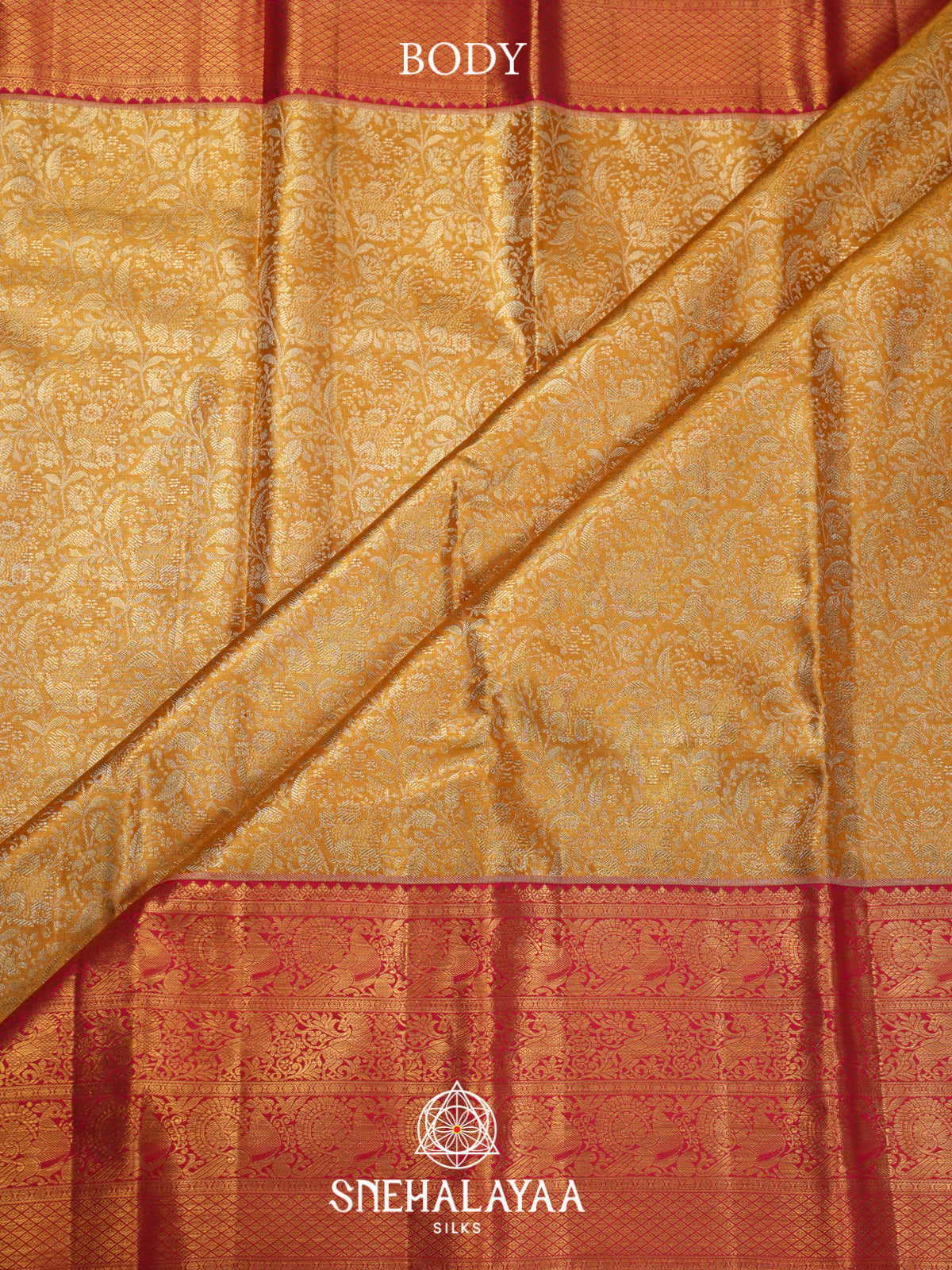 Yellow Kanjivaram Silk Saree