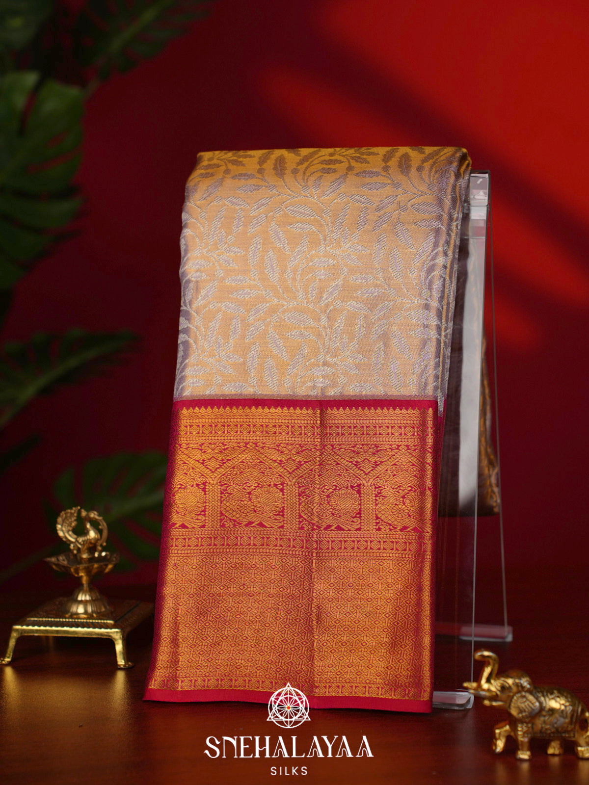 Bronze Kanjivaram Silk Saree