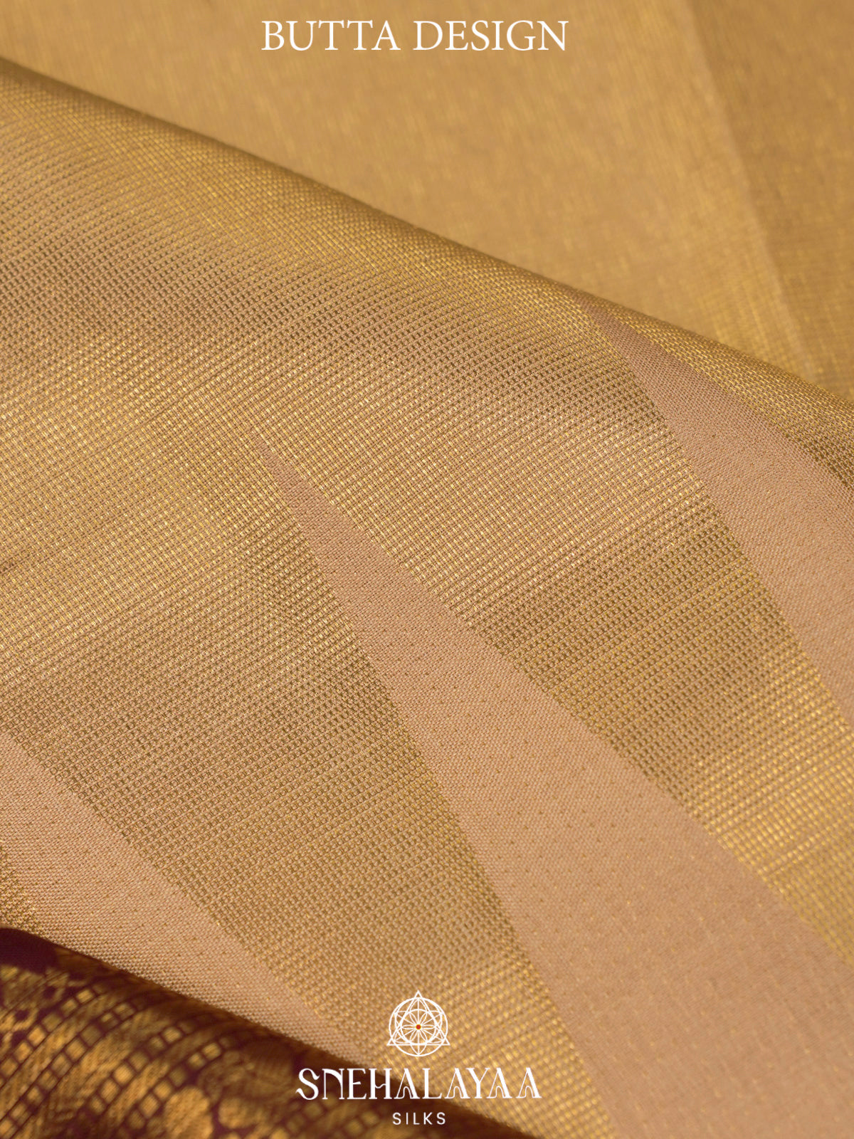 Golden Kanjivaram Silk Saree