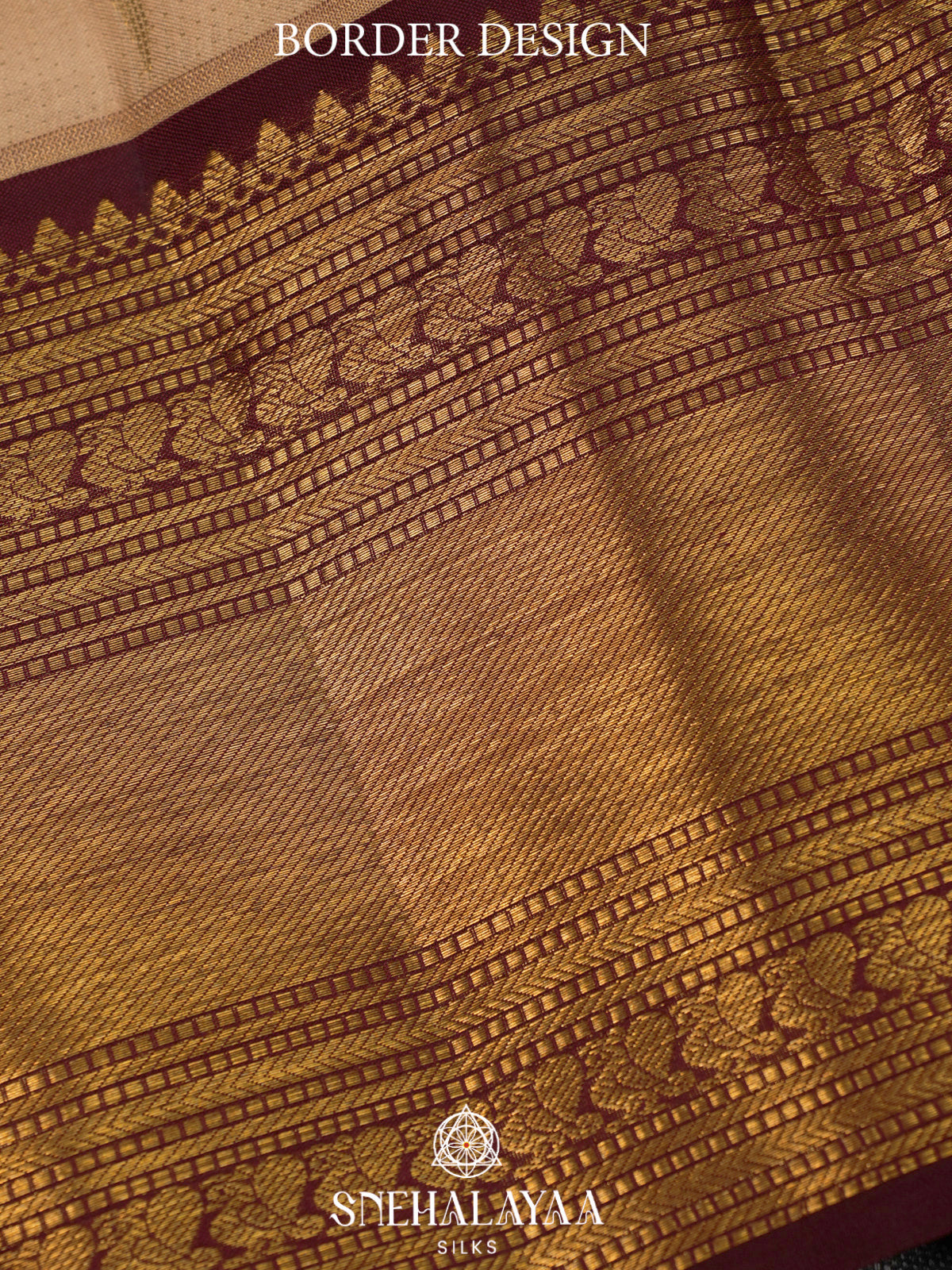 Golden Kanjivaram Silk Saree