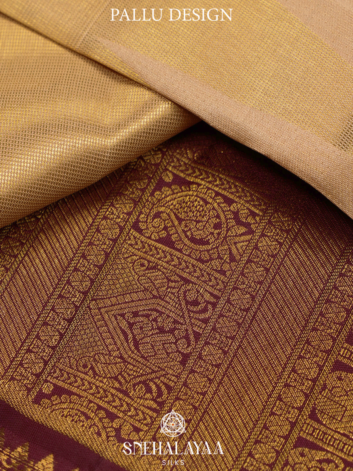 Golden Kanjivaram Silk Saree