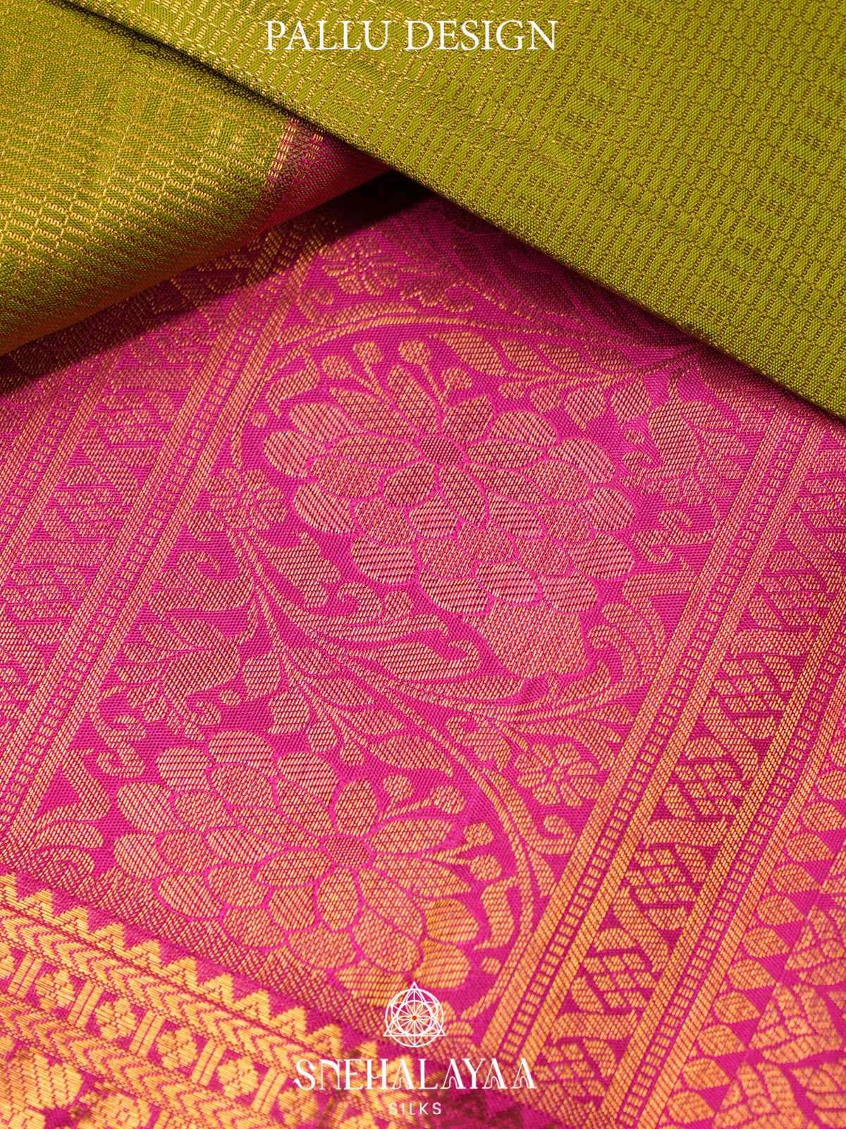 Chartreuse Green Kanjivaram Silk Saree