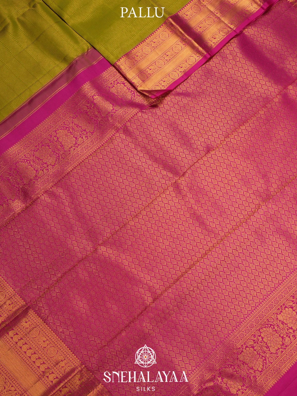 Chartreuse Green Kanjivaram Silk Saree